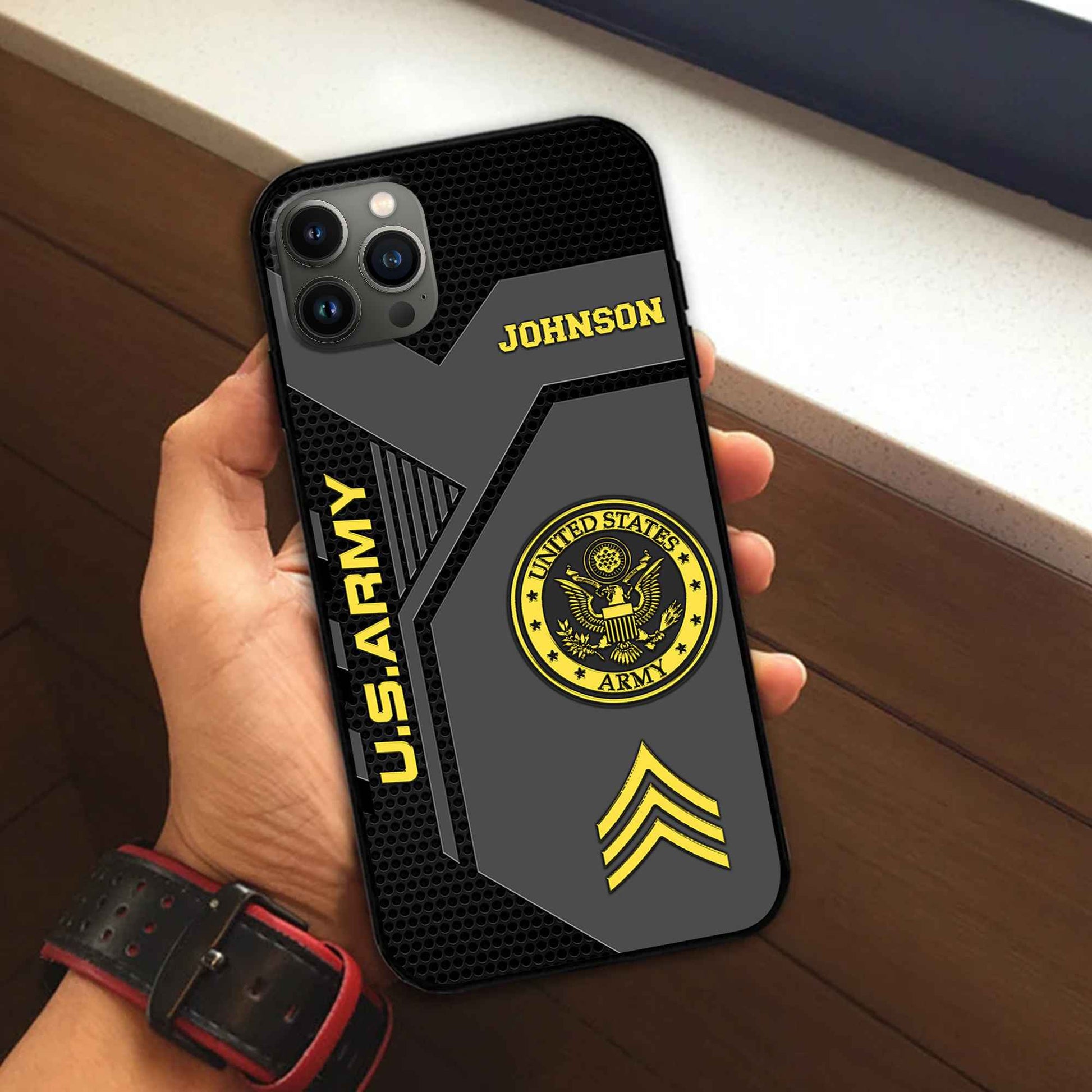 Premium US Army Phone Case VPVC506601, Custom Name, Rank, Gifts For Army Veteran, Best Gifts On Father's Day, Armed Forces Day, Independence Day, Veterans Day.