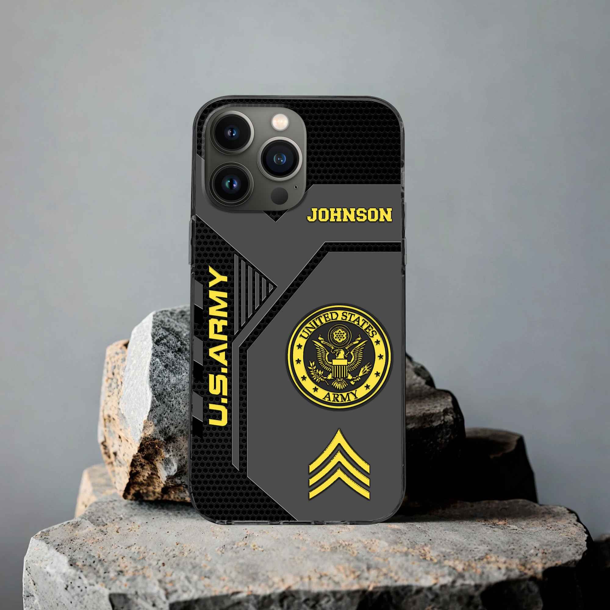 Premium US Army Phone Case VPVC506601, Custom Name, Rank, Gifts For Army Veteran, Best Gifts On Father's Day, Armed Forces Day, Independence Day, Veterans Day.