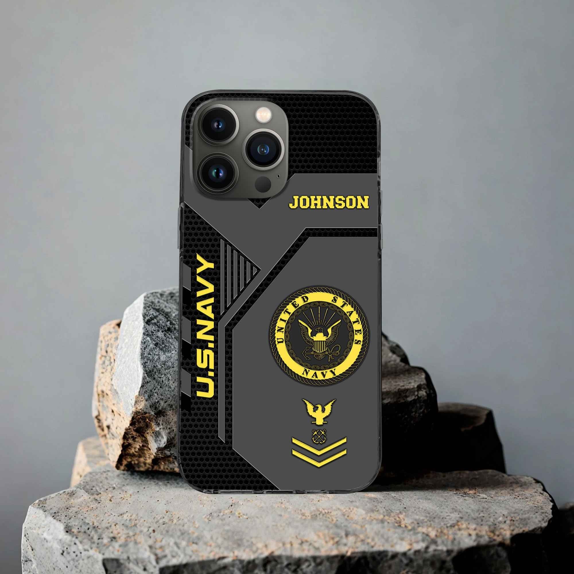 Premium US Navy Phone Case VPVC506602, Custom Name, Rank, Gifts For Navy Veteran, Best Gifts On Father's Day, Armed Forces Day, Independence Day, Veterans Day.