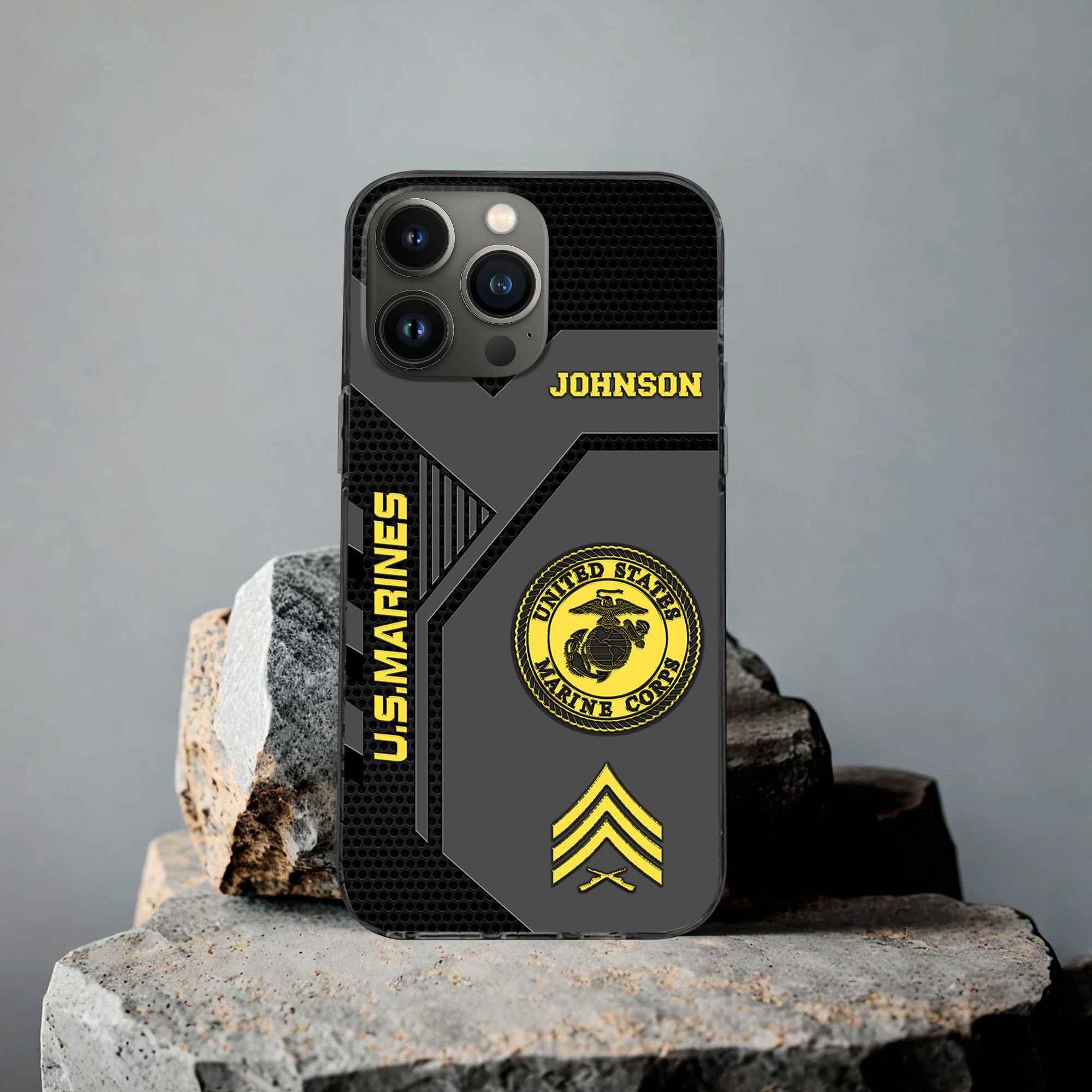 Premium USMC Phone Case VPVC506603, Custom Name, Rank, Gifts For Marine Veteran, Best Gifts On Father's Day, Armed Forces Day, Independence Day, Veterans Day.