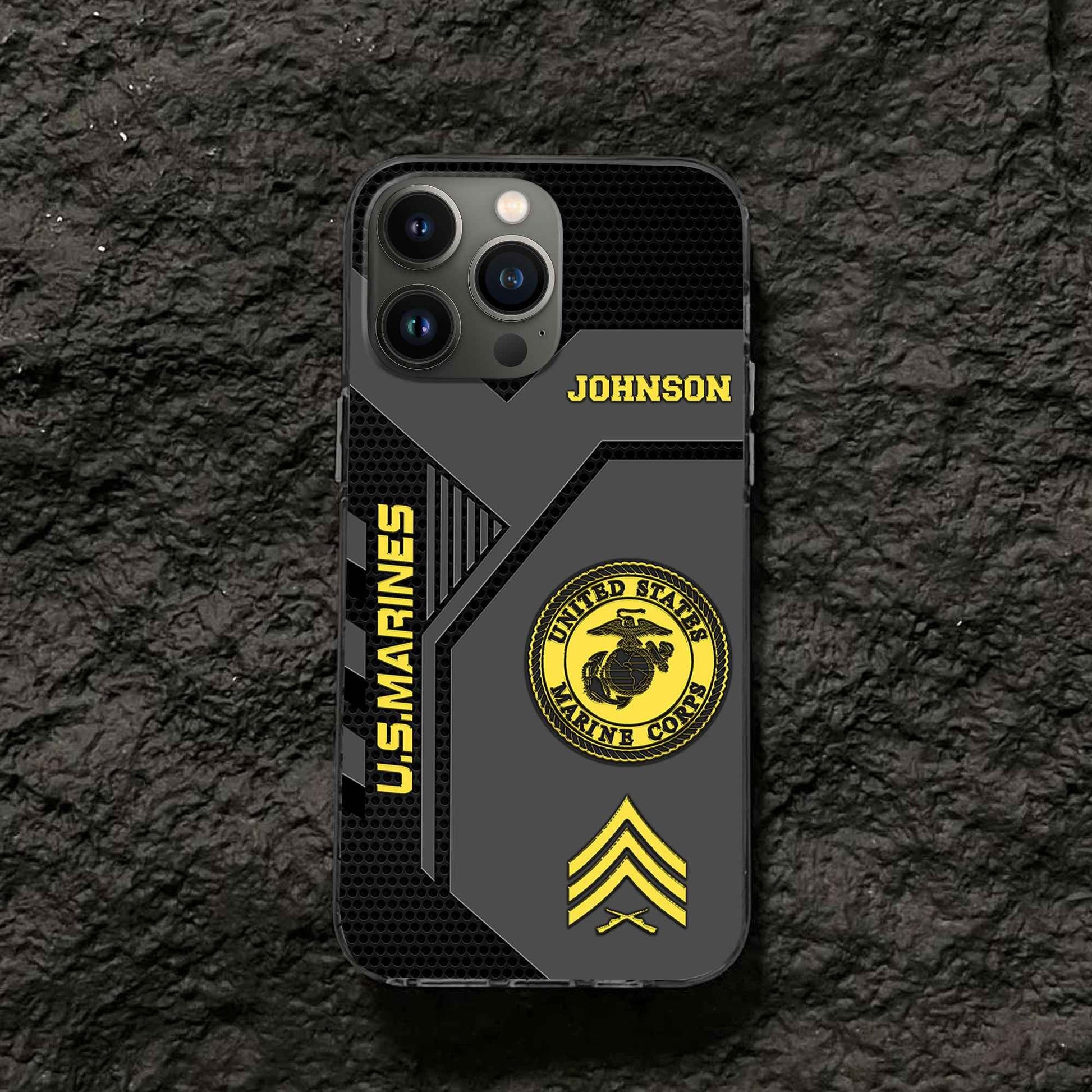 Premium USMC Phone Case VPVC506603, Custom Name, Rank, Gifts For Marine Veteran, Best Gifts On Father's Day, Armed Forces Day, Independence Day, Veterans Day.