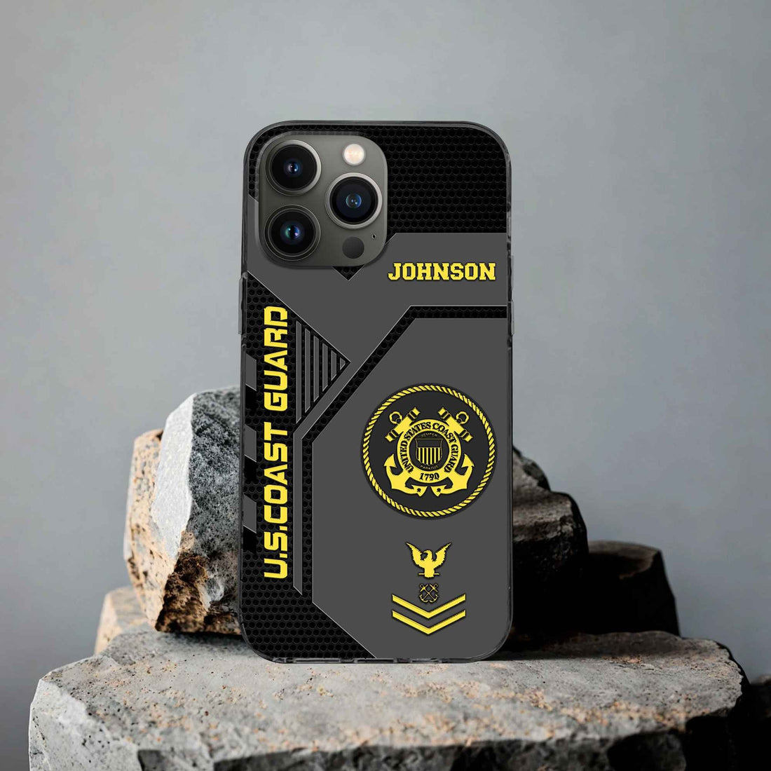 Premium USCG Phone Case VPVC506605, Custom Name, Rank, Gifts For Coast Guard Veteran, Best Gifts On Father's Day, Armed Forces Day, Independence Day, Veterans Day.