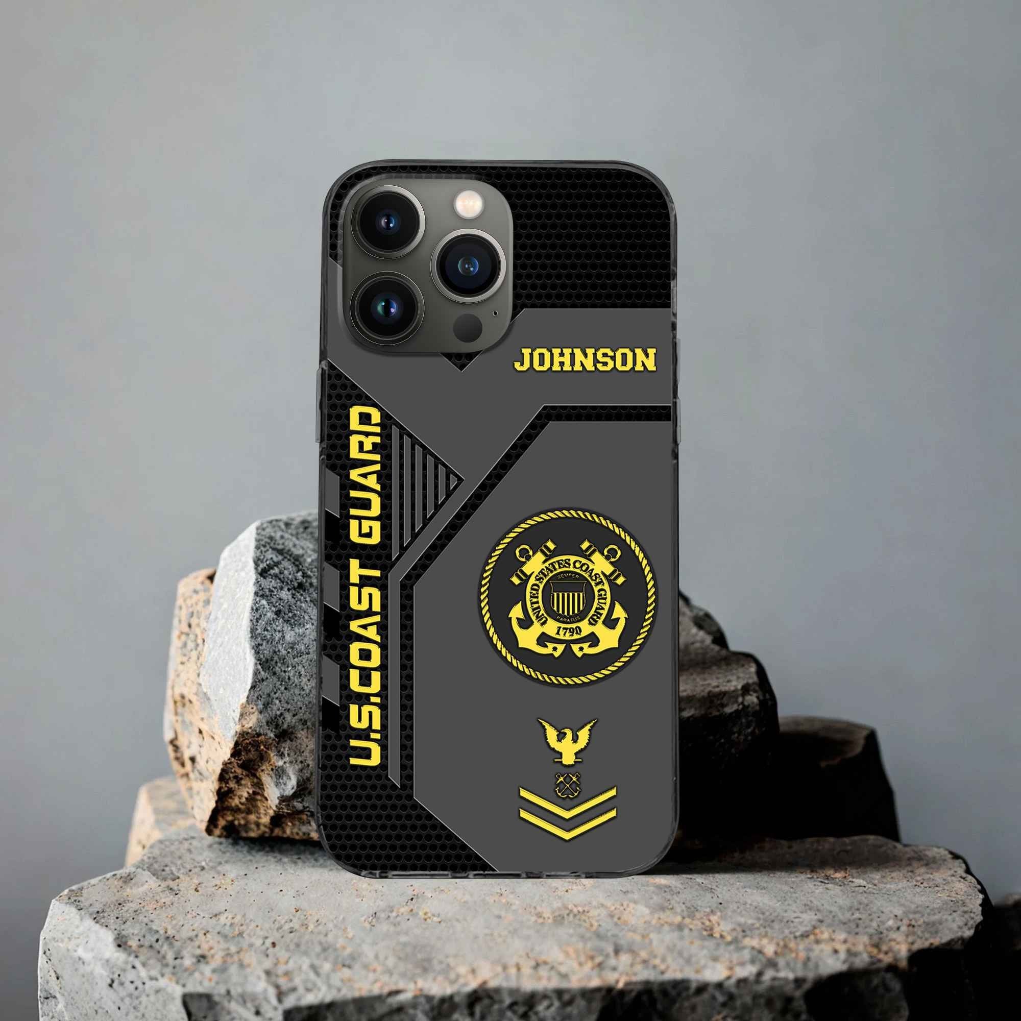 Premium USCG Phone Case VPVC506605, Custom Name, Rank, Gifts For Coast Guard Veteran, Best Gifts On Father's Day, Armed Forces Day, Independence Day, Veterans Day.