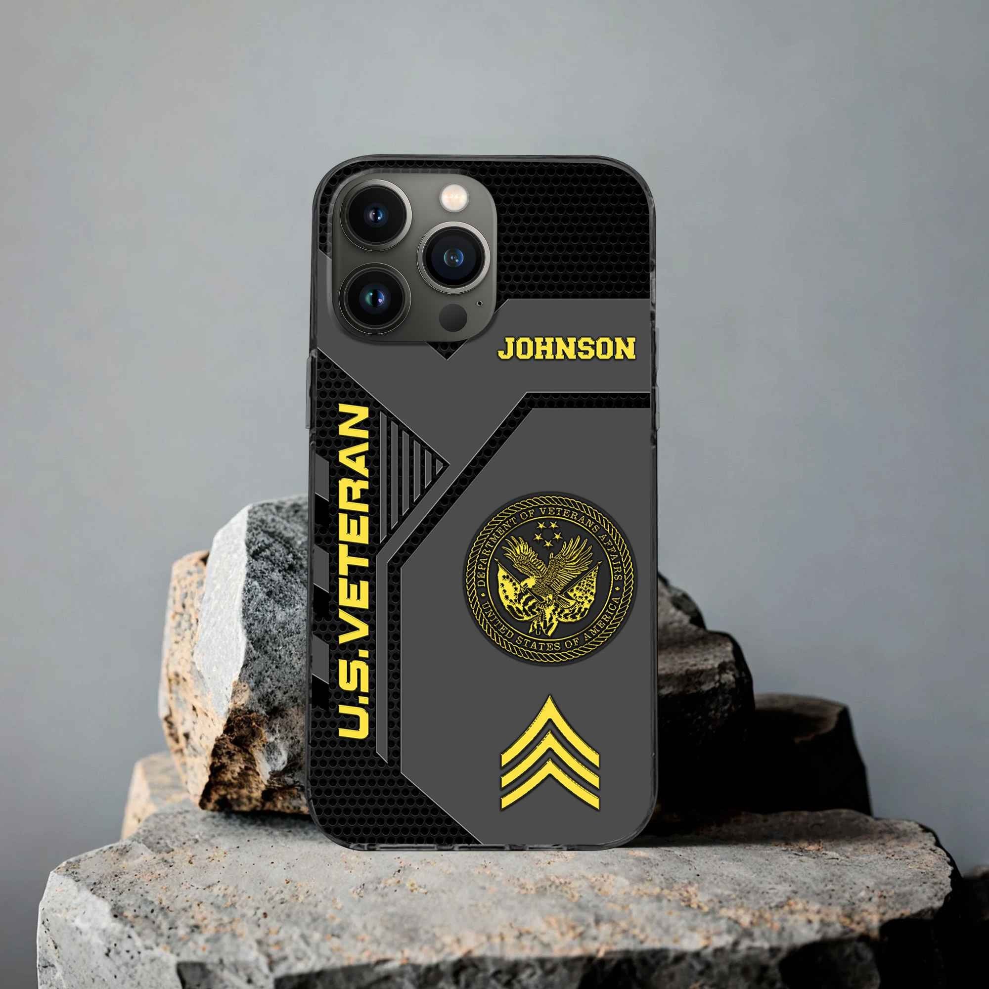 Premium US Veteran Phone Case VPVC506607, Custom Name, Rank, Gifts For US Veteran, Best Gifts On Father's Day, Armed Forces Day, Independence Day, Veterans Day.