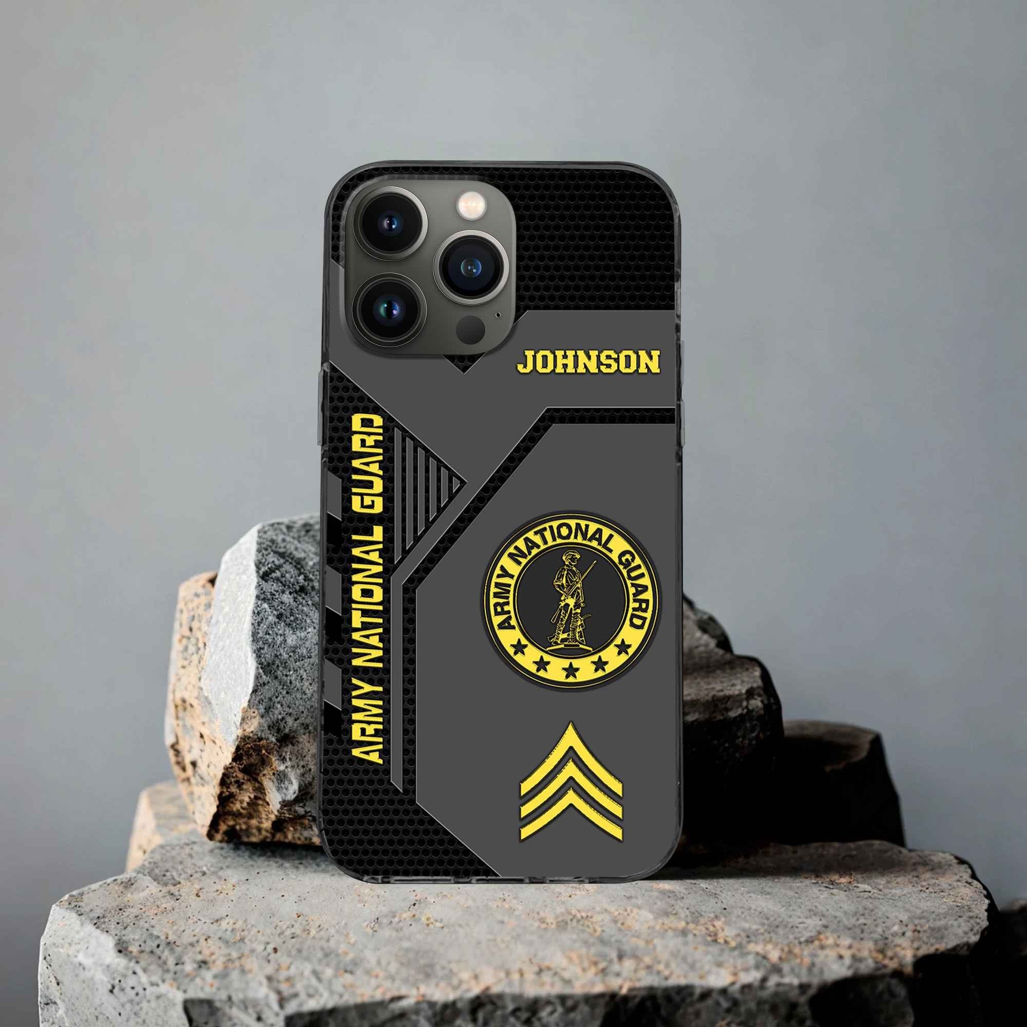 Premium US Army National Guard Phone Case VPVC506608, Custom Name, Rank, Gifts For Army National Guard Veteran, Best Gifts On Father's Day, Armed Forces Day, Independence Day, Veterans Day.