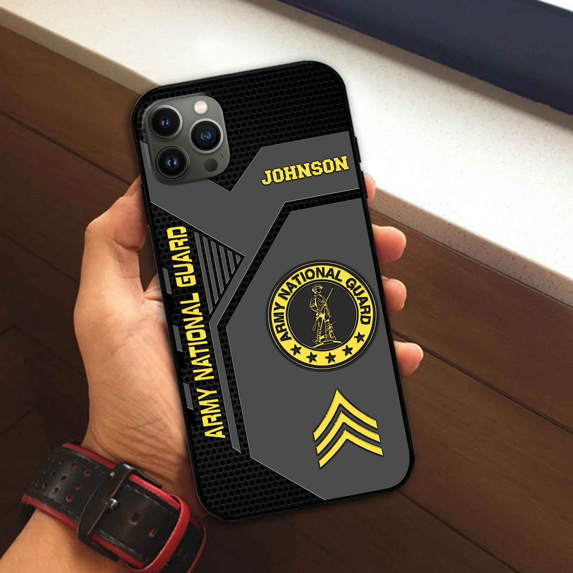 Premium US Army National Guard Phone Case VPVC506608, Custom Name, Rank, Gifts For Army National Guard Veteran, Best Gifts On Father's Day, Armed Forces Day, Independence Day, Veterans Day.