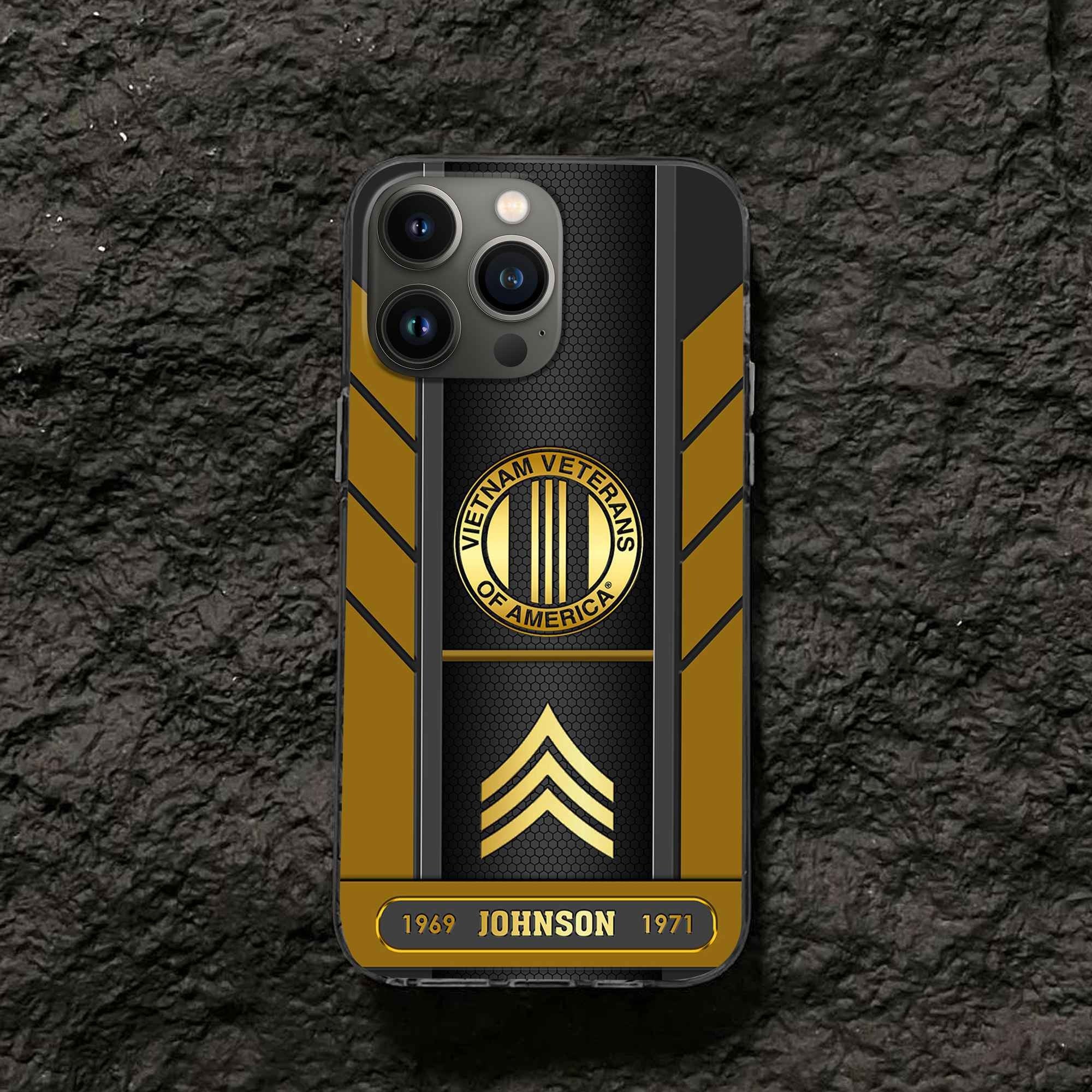 Premium Custom Vietnam Veteran Phone Case VPVC506706, Gifts For Vietnam Veteran, Best Gifts On Father's Day, Armed Forces Day, Independence Day, Veterans Day.