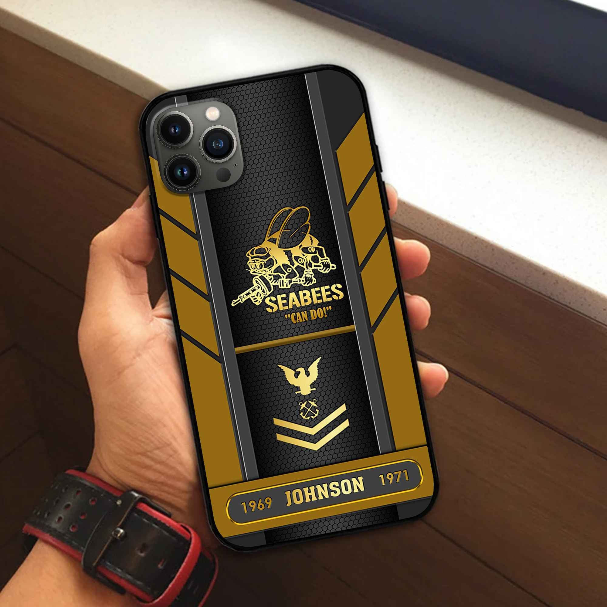 Premium Custom US Seabees Phone Case VPVC506709, Gifts For Seabees Veteran, Best Gifts On Father's Day, Armed Forces Day, Independence Day, Veterans Day.
