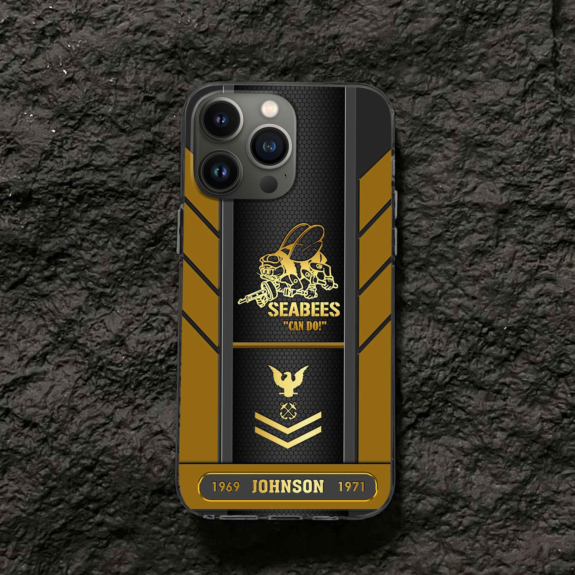 Premium Custom US Seabees Phone Case VPVC506709, Gifts For Seabees Veteran, Best Gifts On Father's Day, Armed Forces Day, Independence Day, Veterans Day.