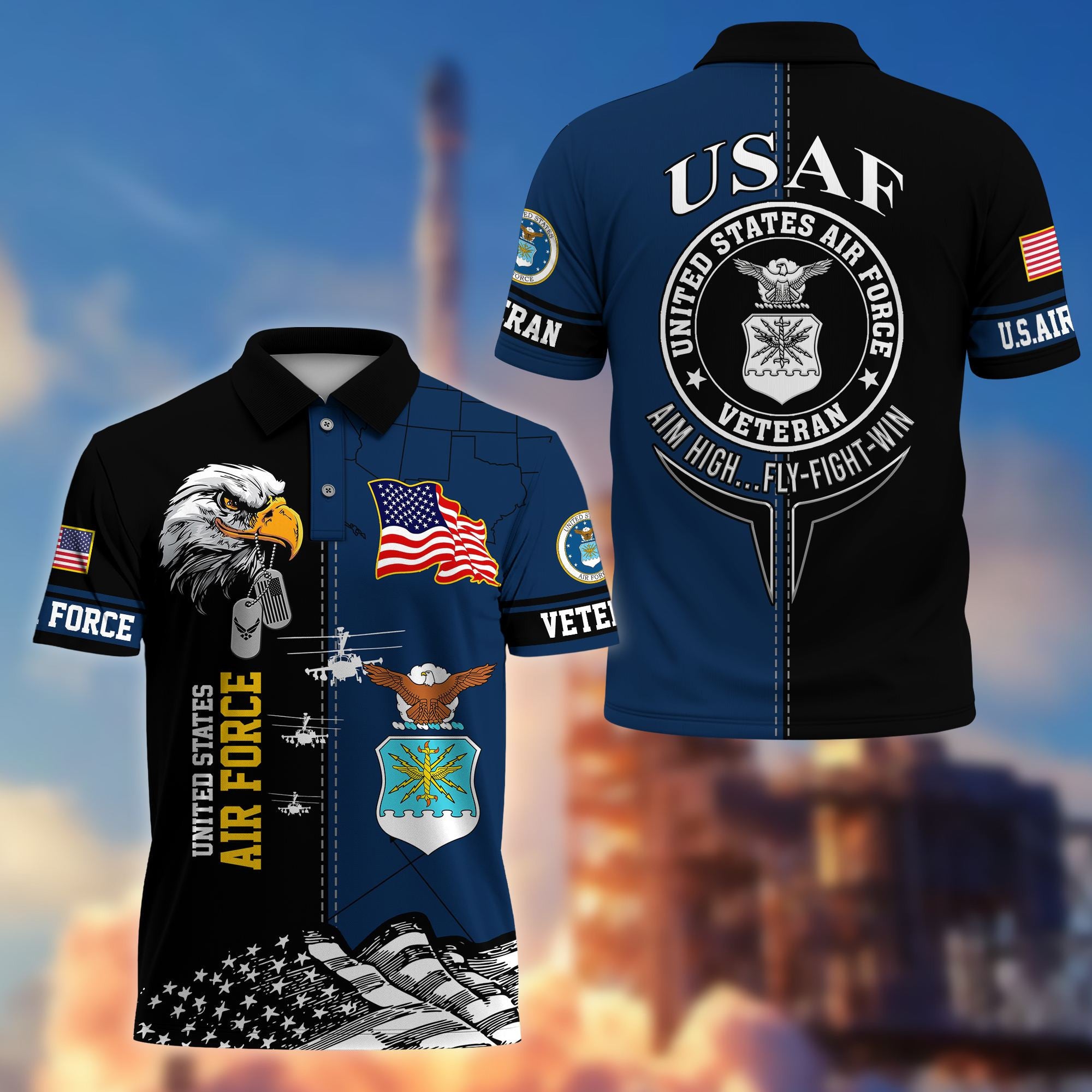 Premium US Veterans Polo Shirt BPVC270301, Gifts For US Veterans, Gifts On Father's Day, Armed Forces Day, Independence Day, Veterans Day.