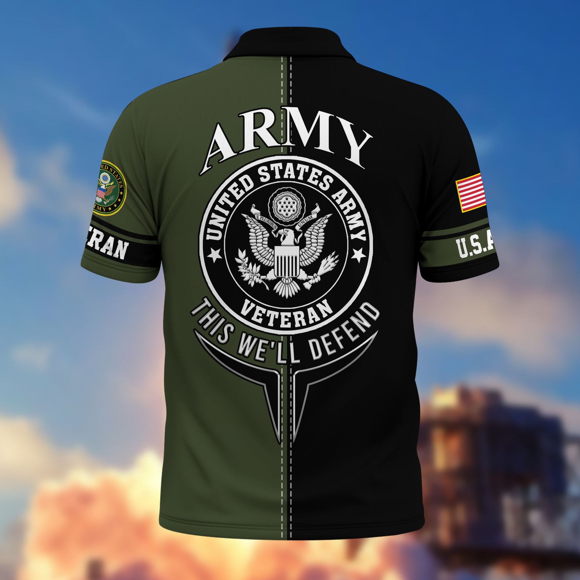 Premium US Veterans Polo Shirt BPVC270301, Gifts For US Veterans, Gifts On Father's Day, Armed Forces Day, Independence Day, Veterans Day.