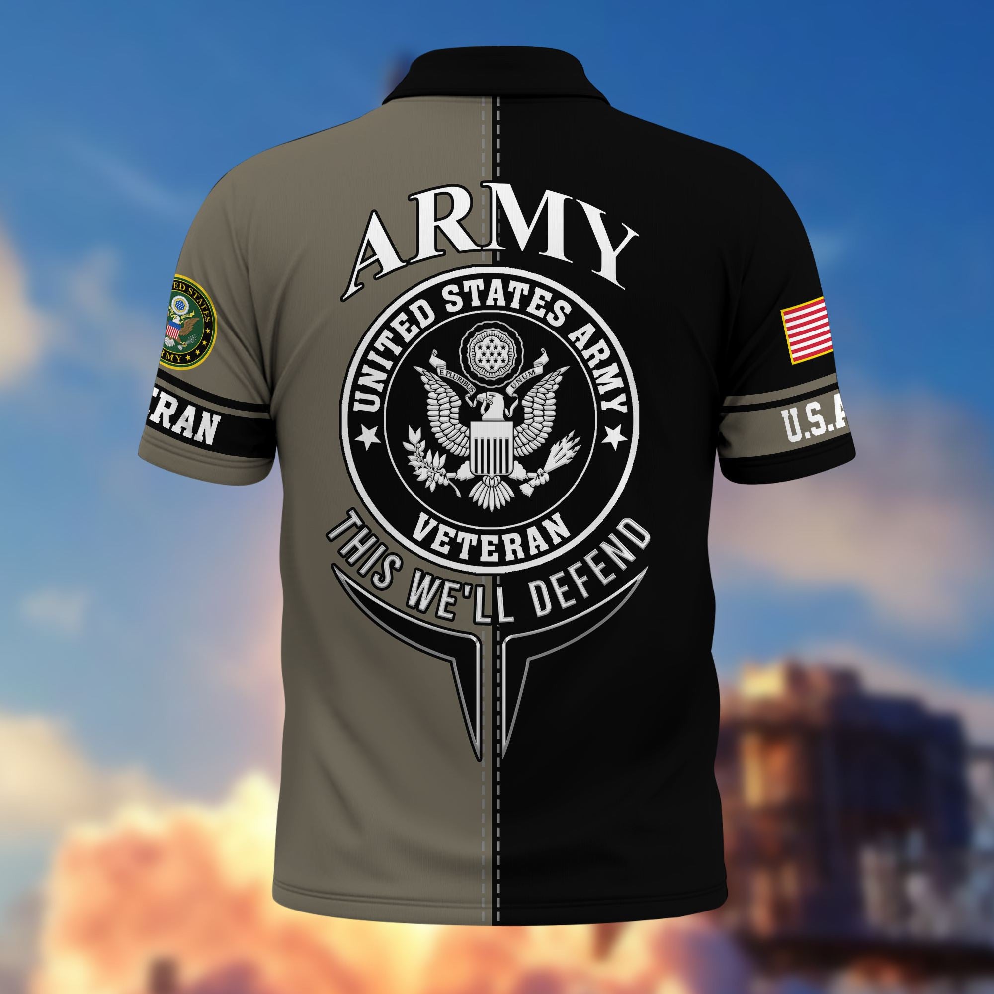 Premium US Veterans Polo Shirt BPVC270301, Gifts For US Veterans, Gifts On Father's Day, Armed Forces Day, Independence Day, Veterans Day.