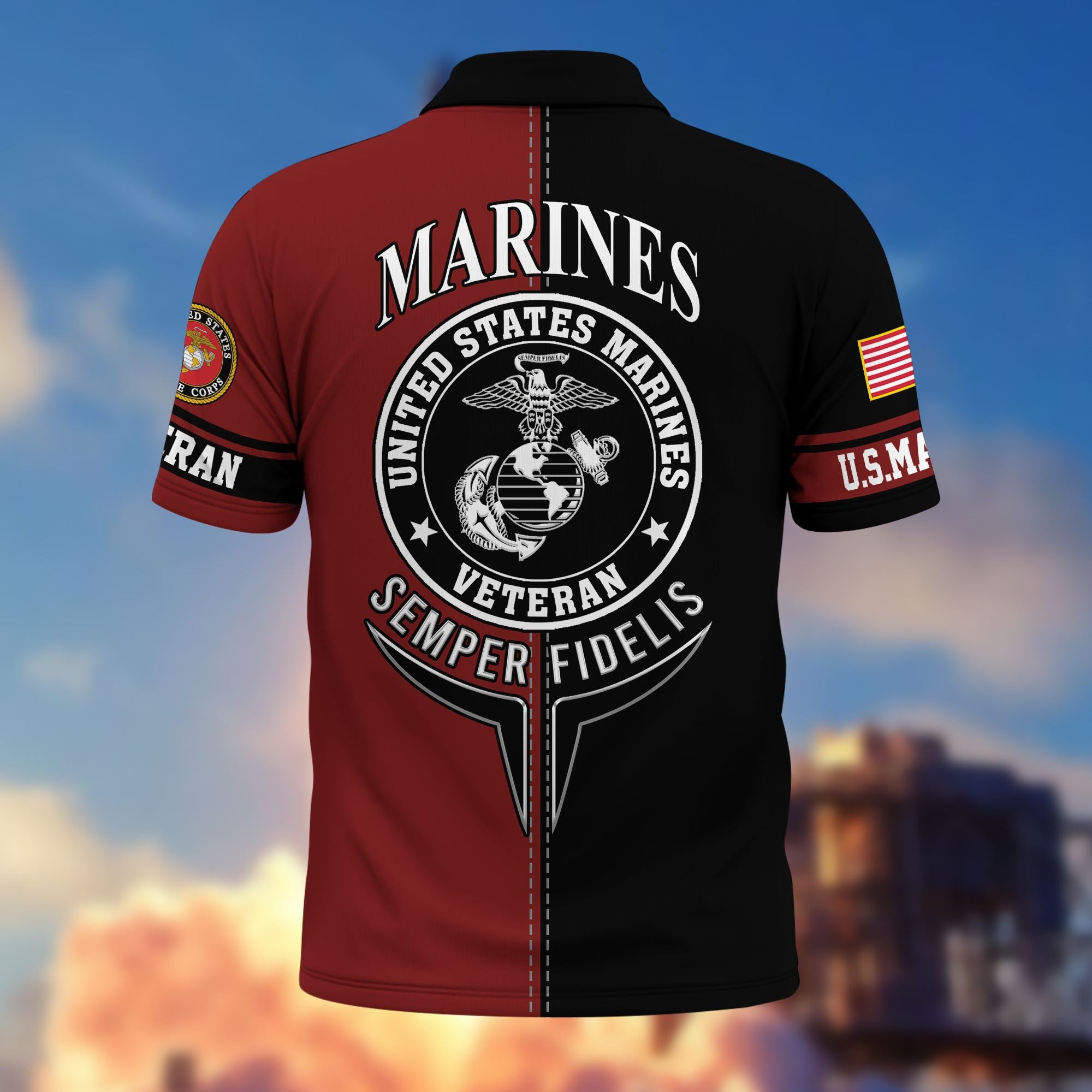 Premium US Veterans Polo Shirt BPVC270301, Gifts For US Veterans, Gifts On Father's Day, Armed Forces Day, Independence Day, Veterans Day.