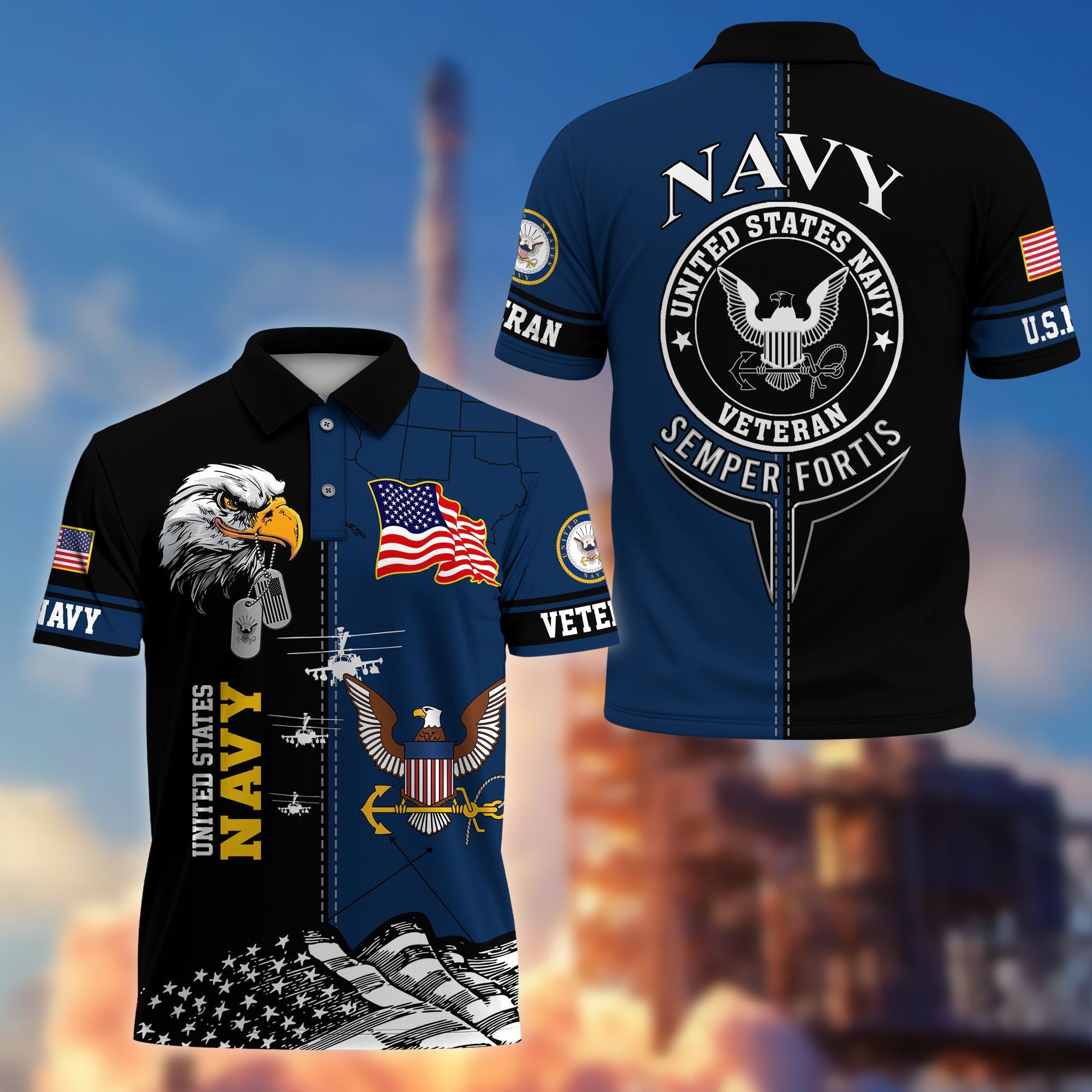 Premium US Veterans Polo Shirt BPVC270301, Gifts For US Veterans, Gifts On Father's Day, Armed Forces Day, Independence Day, Veterans Day.