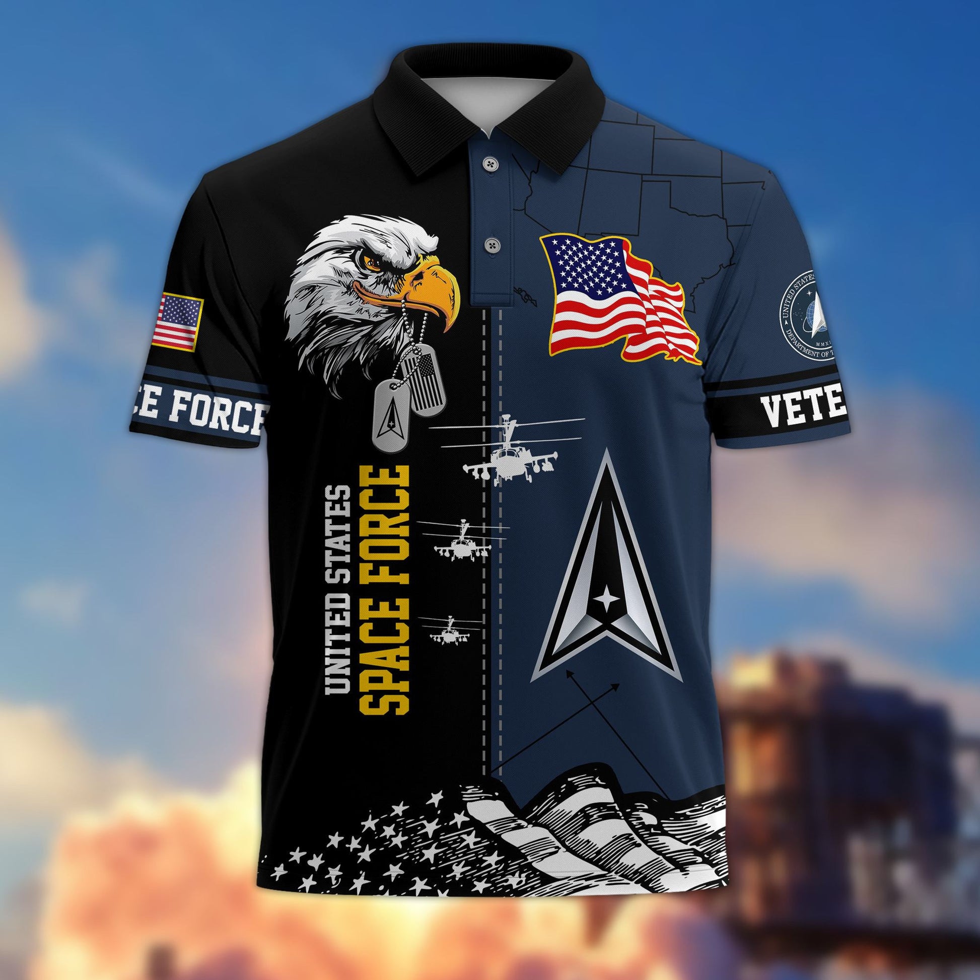 Premium US Veterans Polo Shirt BPVC270301, Gifts For US Veterans, Gifts On Father's Day, Armed Forces Day, Independence Day, Veterans Day.