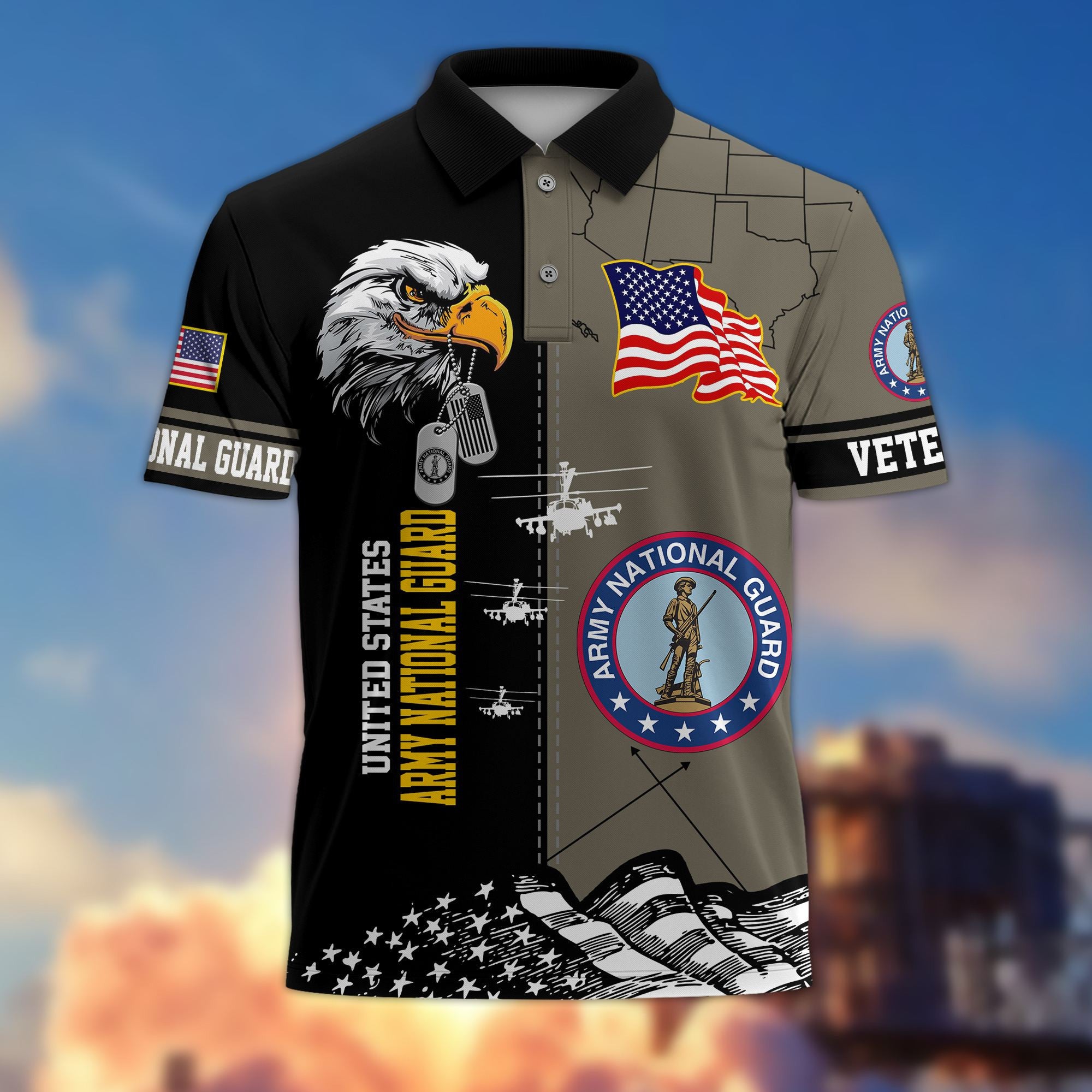 Premium US Veterans Polo Shirt BPVC270301, Gifts For US Veterans, Gifts On Father's Day, Armed Forces Day, Independence Day, Veterans Day.