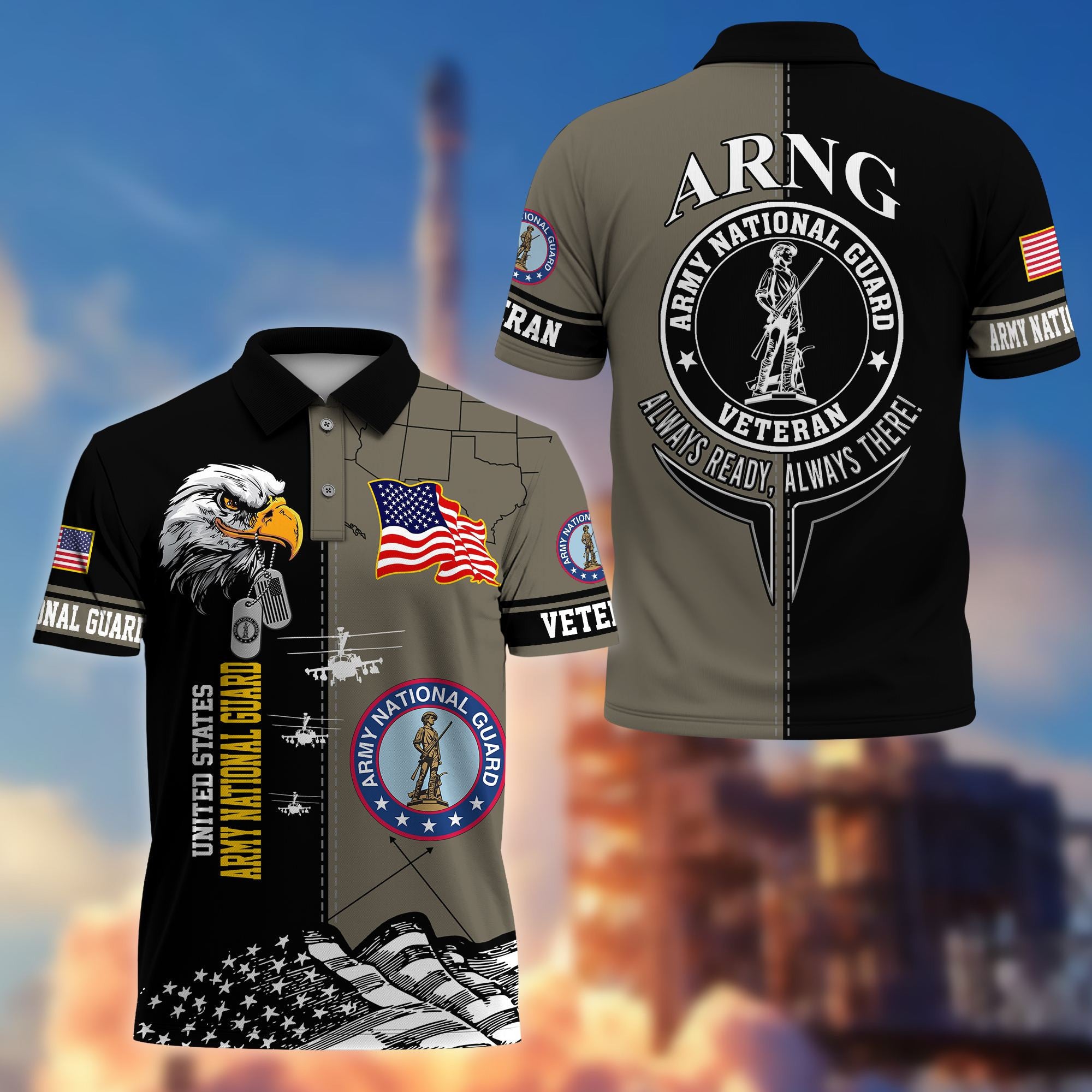Premium US Veterans Polo Shirt BPVC270301, Gifts For US Veterans, Gifts On Father's Day, Armed Forces Day, Independence Day, Veterans Day.