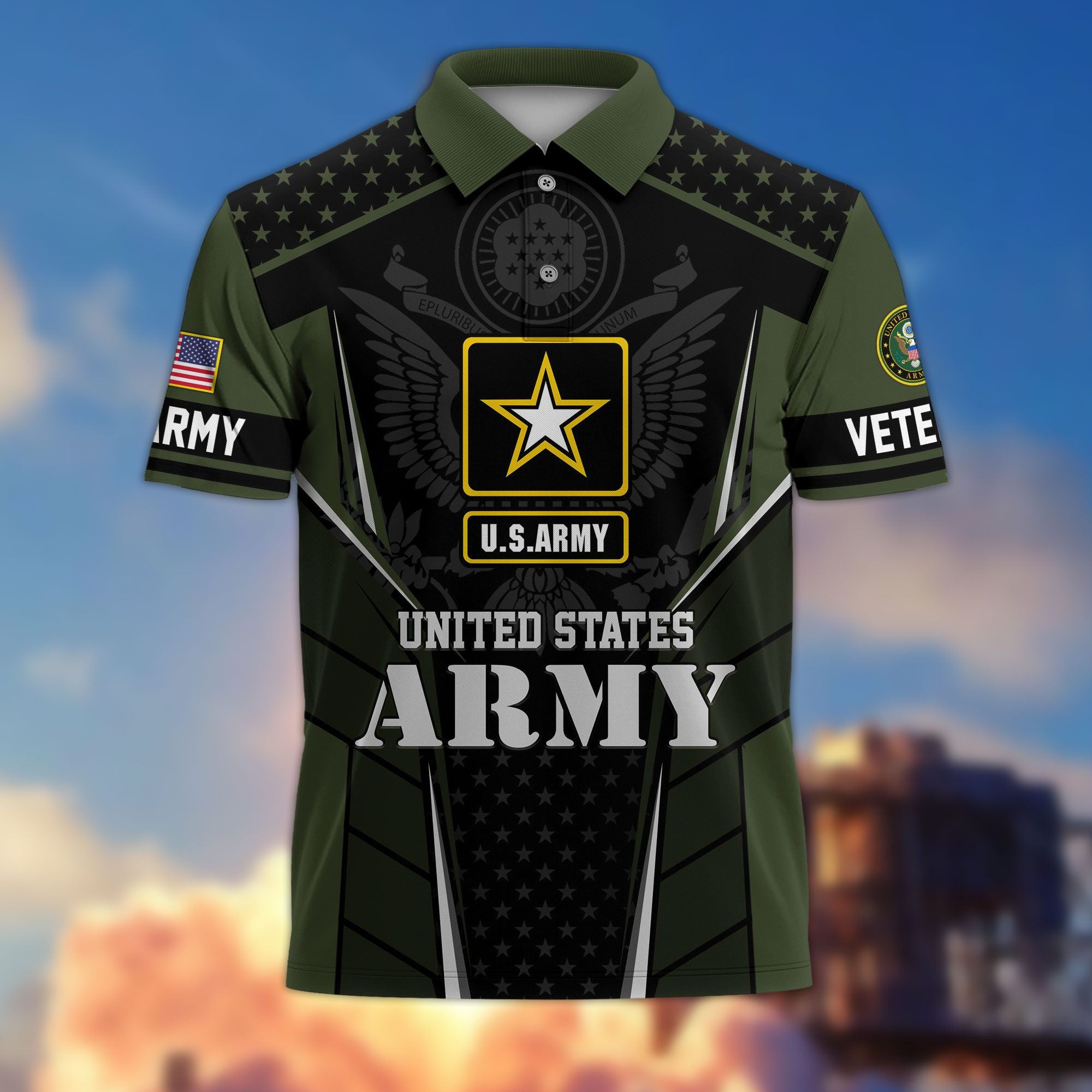 Premium US Veterans Polo Shirt BPHN200312, Gifts For US Veterans, Best Gifts On Father's Day, Armed Forces Day, Independence Day, Veterans Day.