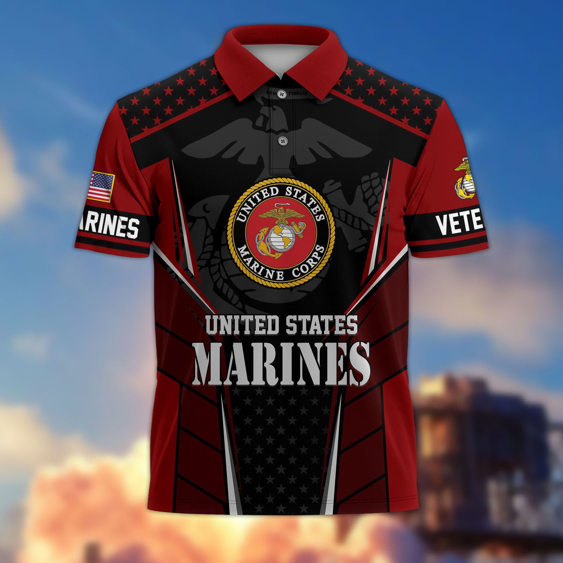 Premium US Veterans Polo Shirt BPHN200312, Gifts For US Veterans, Best Gifts On Father's Day, Armed Forces Day, Independence Day, Veterans Day.
