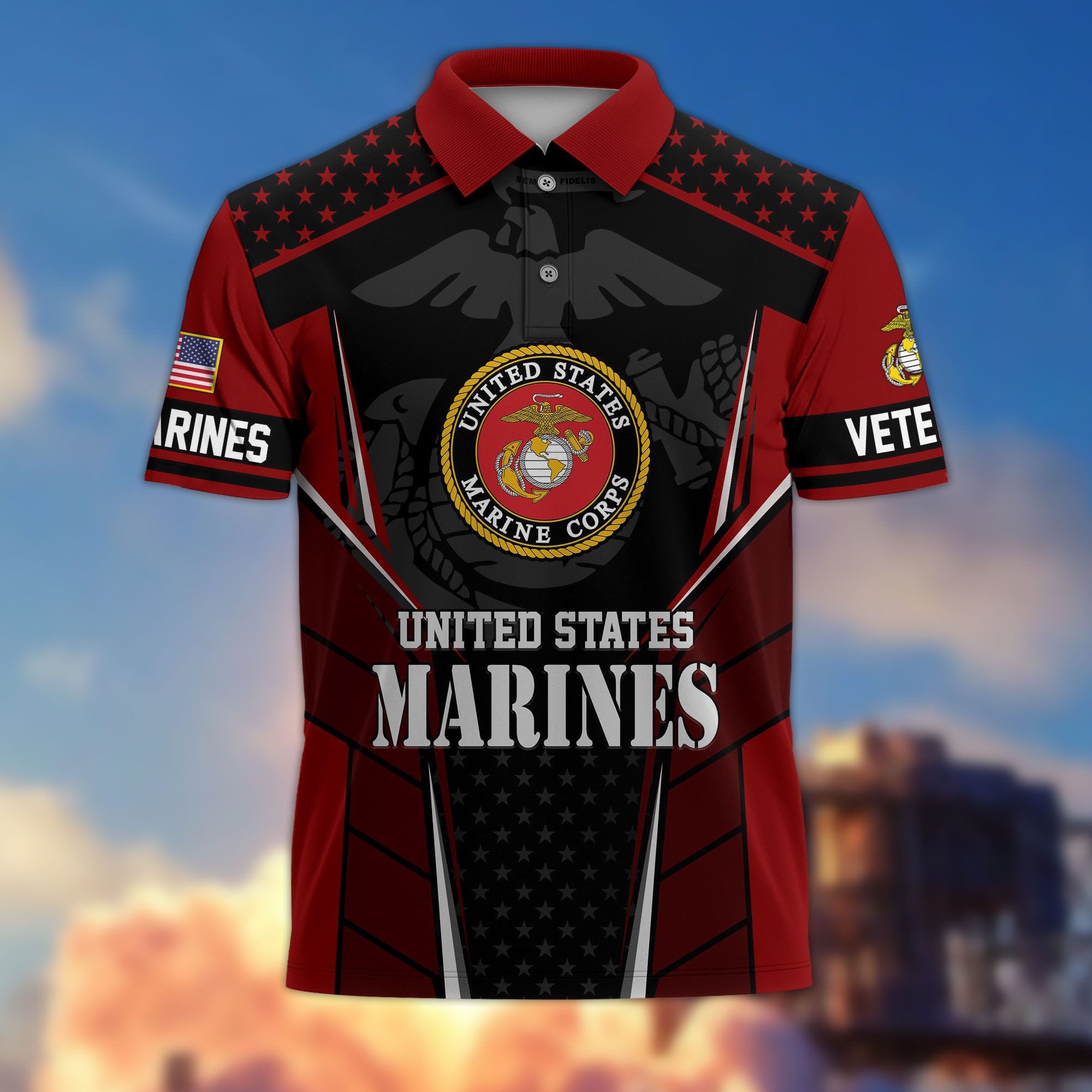 Premium US Veterans Polo Shirt BPHN200312, Gifts For US Veterans, Best Gifts On Father's Day, Armed Forces Day, Independence Day, Veterans Day.