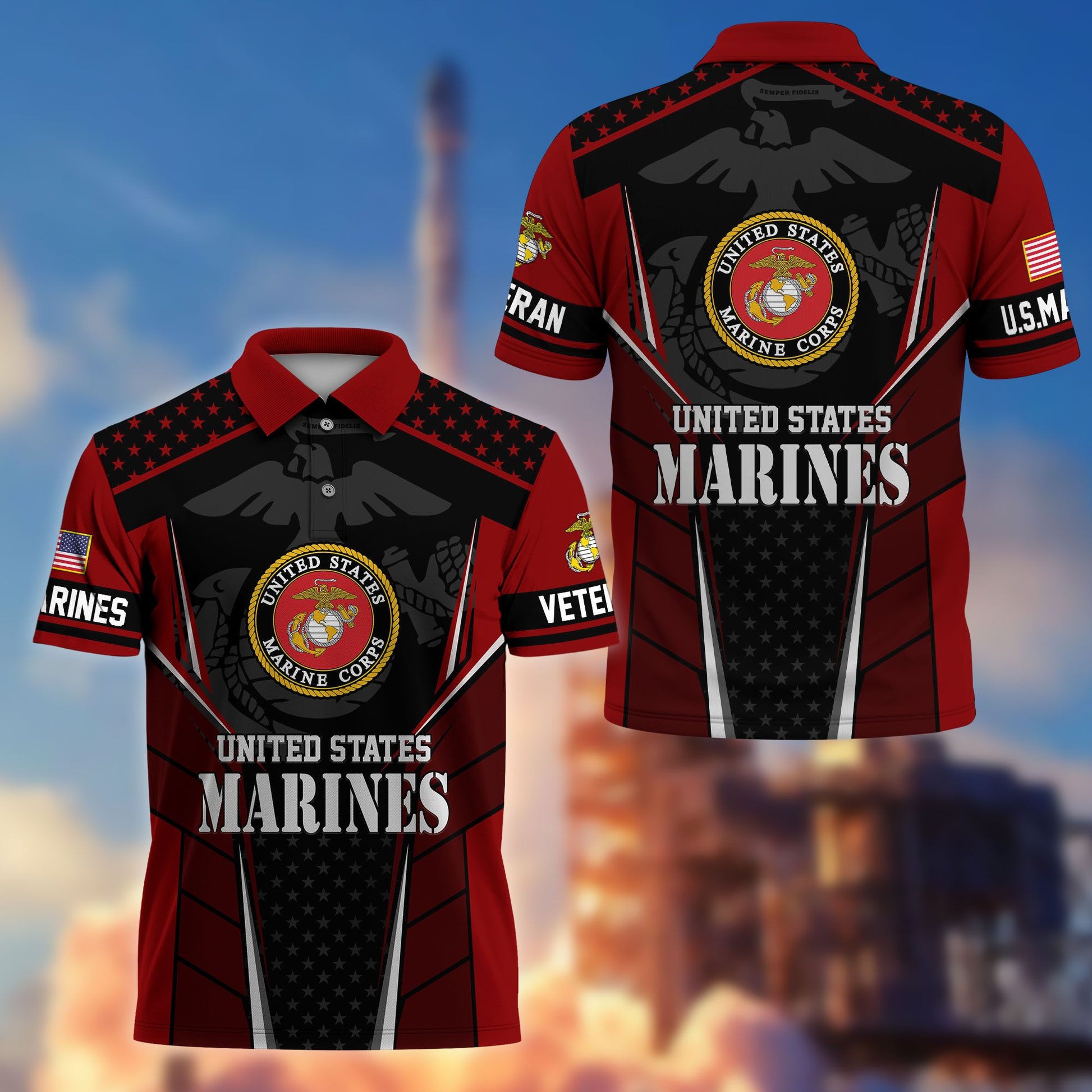 Premium US Veterans Polo Shirt BPHN200312, Gifts For US Veterans, Best Gifts On Father's Day, Armed Forces Day, Independence Day, Veterans Day.