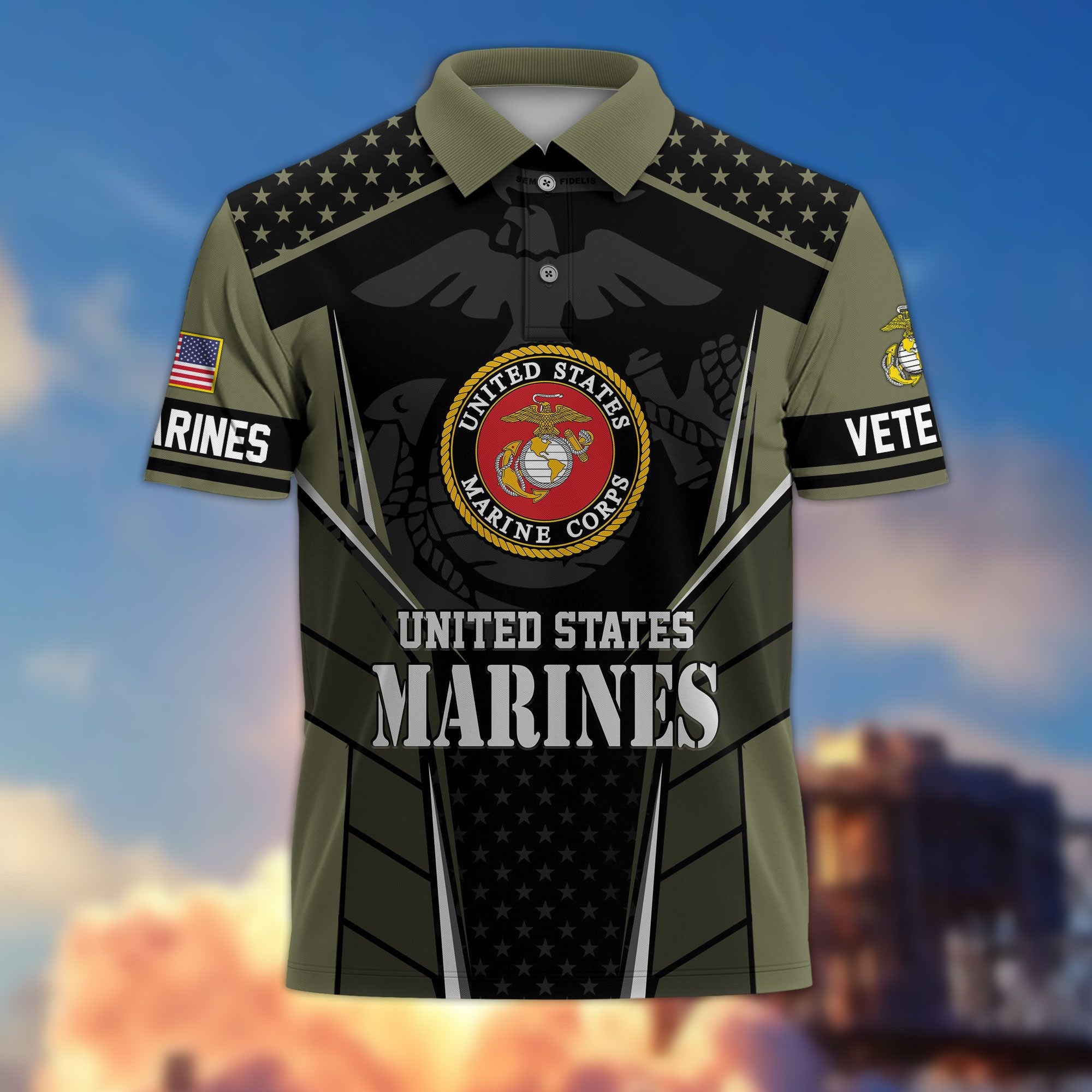 Premium US Veterans Polo Shirt BPHN200312, Gifts For US Veterans, Best Gifts On Father's Day, Armed Forces Day, Independence Day, Veterans Day.