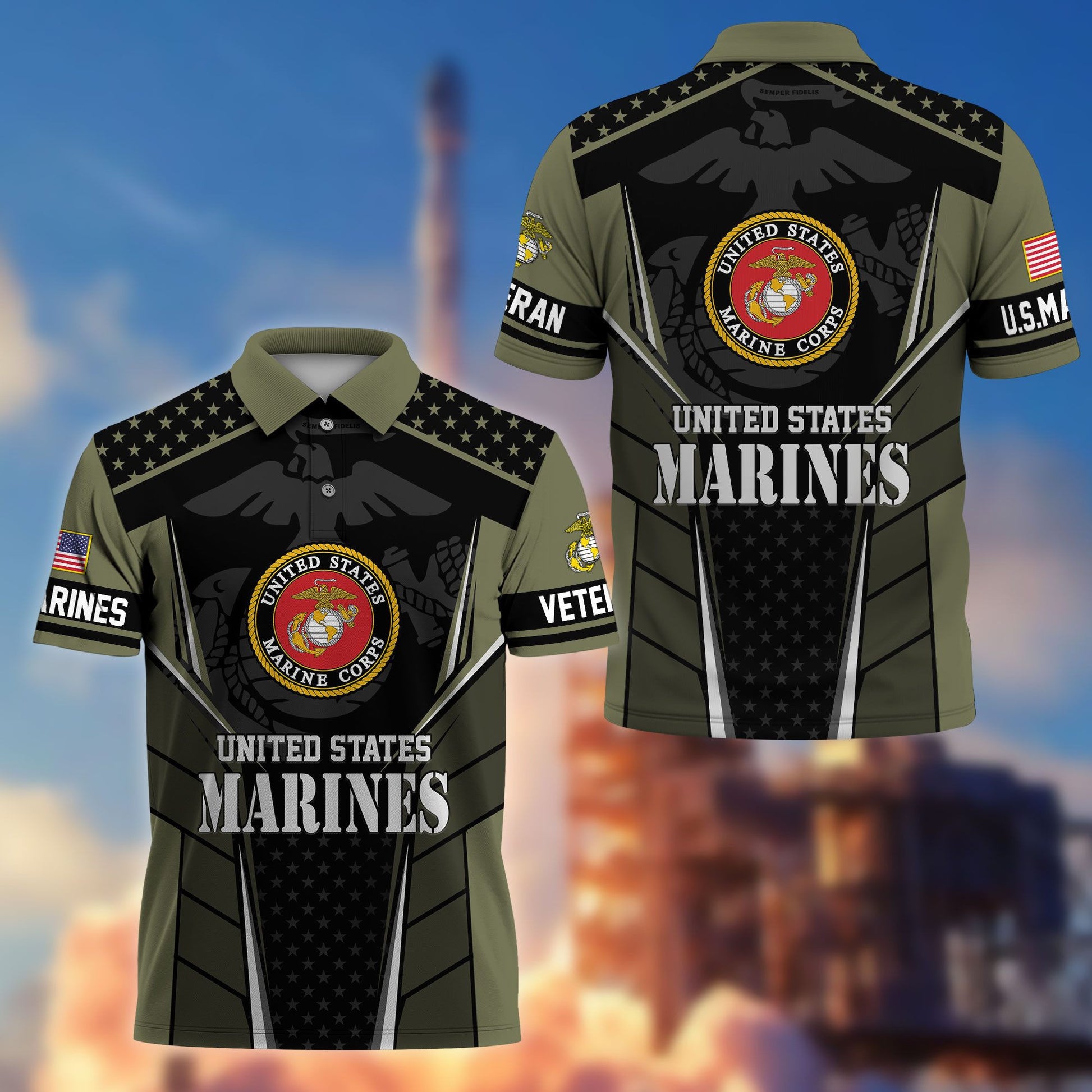 Premium US Veterans Polo Shirt BPHN200312, Gifts For US Veterans, Best Gifts On Father's Day, Armed Forces Day, Independence Day, Veterans Day.