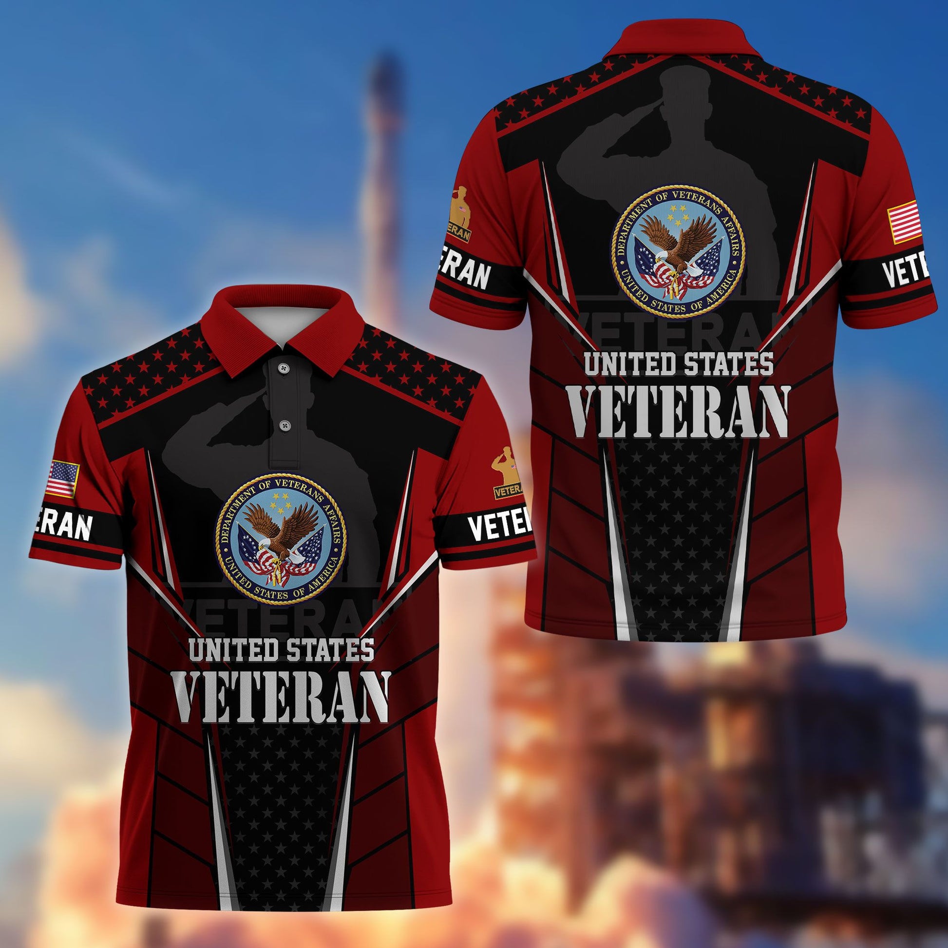 Premium US Veterans Polo Shirt BPHN200312, Gifts For US Veterans, Best Gifts On Father's Day, Armed Forces Day, Independence Day, Veterans Day.