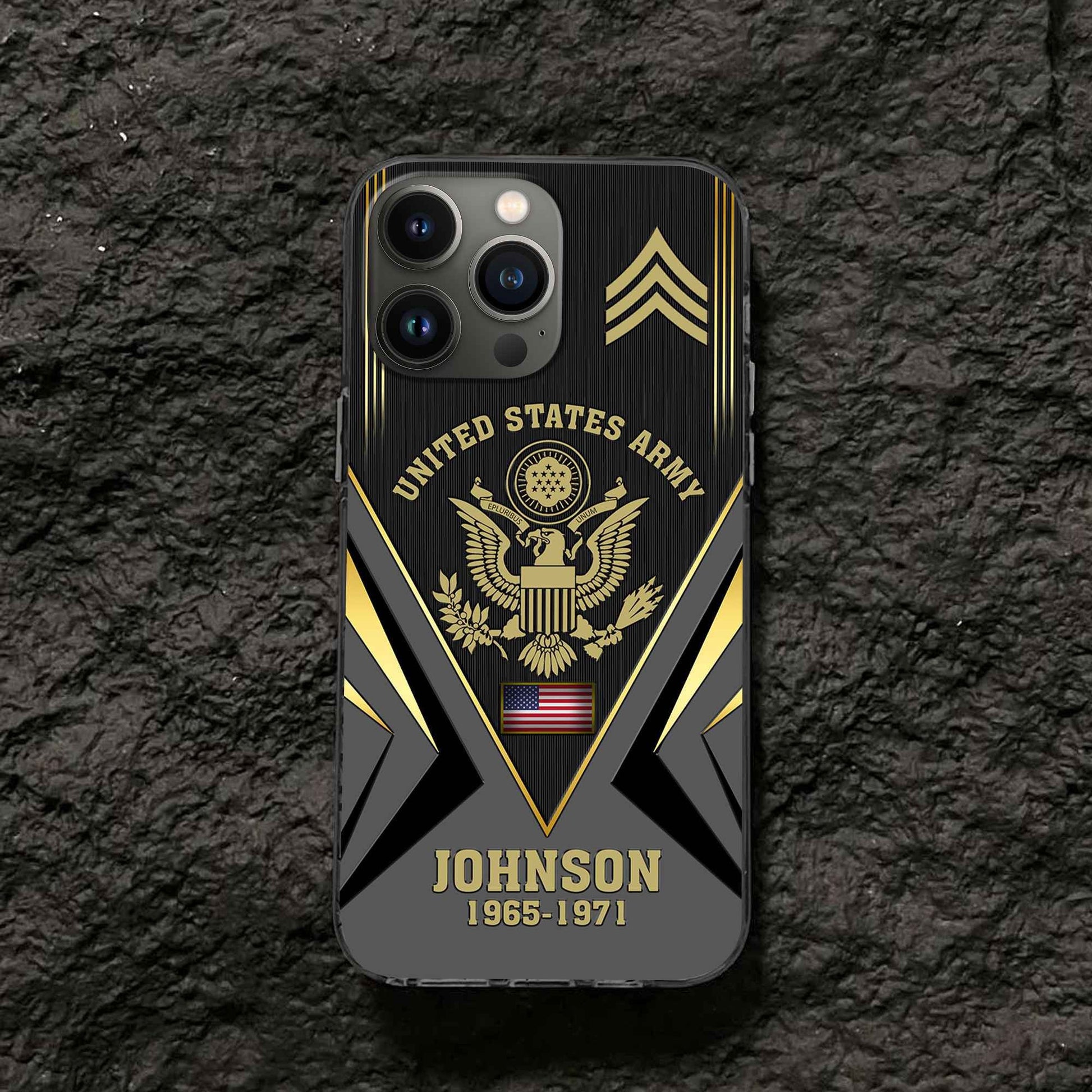 Unique Custom Name, Rank, Year, US Army Phone Case VPVC506801, Gifts For Army Veteran, Best Gifts On Father's Day, Independence Day, Veterans Day.