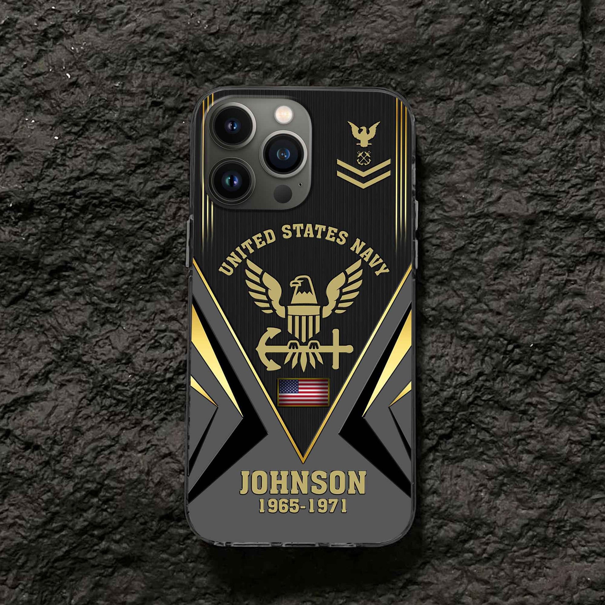 Unique Custom Name, Rank, Year, US Navy Phone Case VPVC506802, Gifts For Navy Veteran, Best Gifts On Father's Day, Independence Day, Veterans Day.
