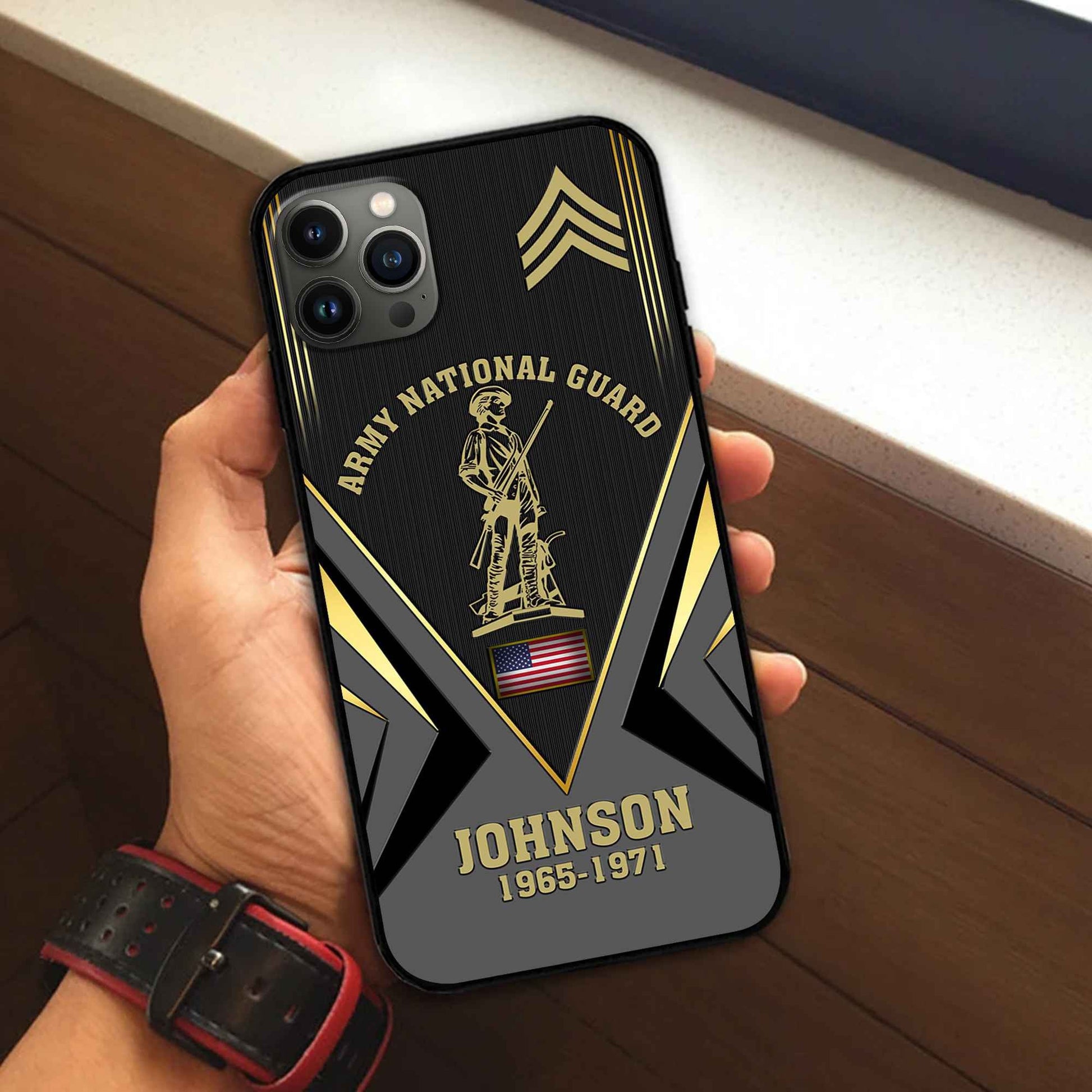 Unique Custom Name, Rank, Year, US Army National Guard Phone Case VPVC506808, Gifts For Army National Guard Veteran, Best Gifts On Father's Day, Independence Day, Veterans Day.