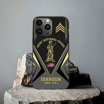 Unique Custom Name, Rank, Year, US Army National Guard Phone Case VPVC506808, Gifts For Army National Guard Veteran, Best Gifts On Father's Day, Independence Day, Veterans Day.