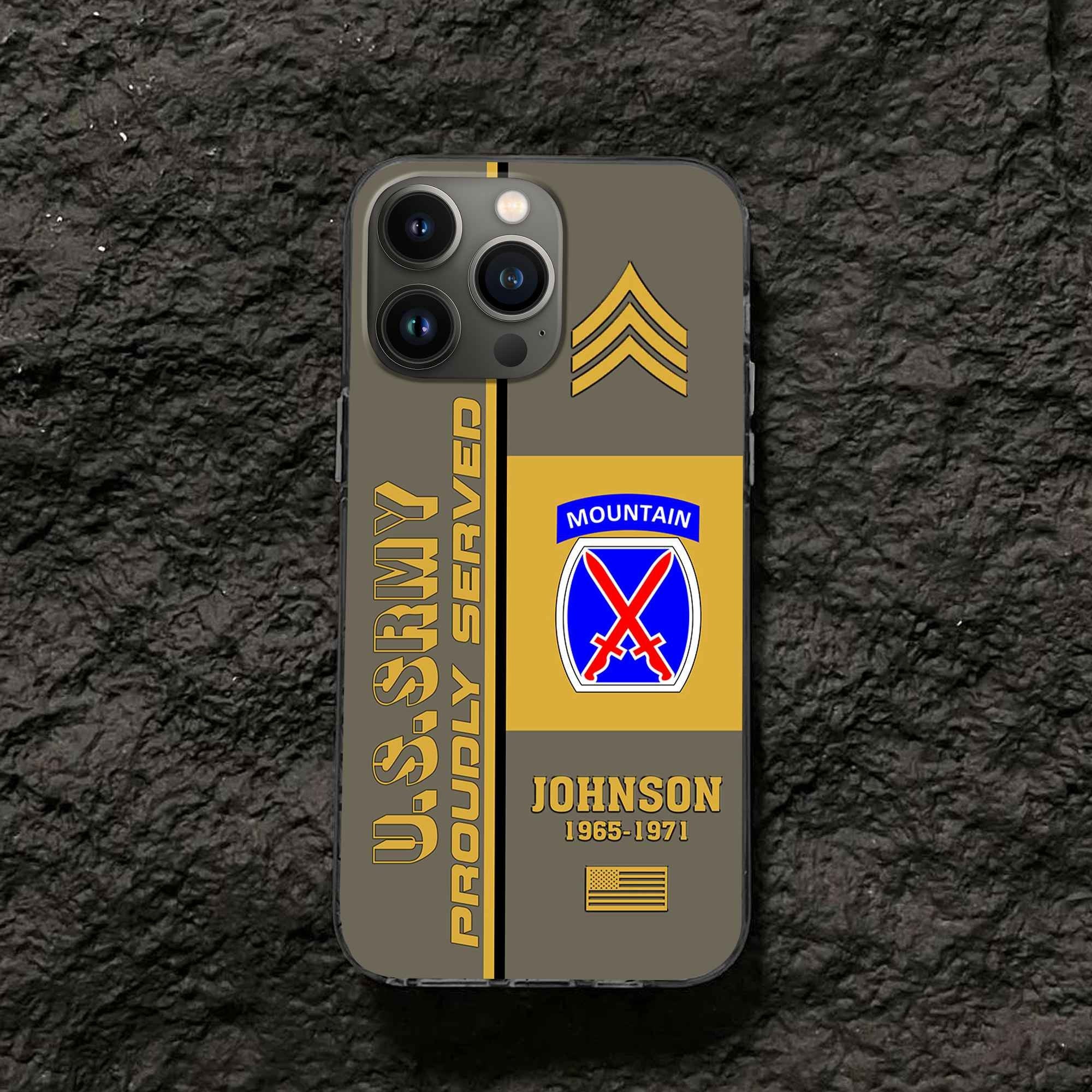Premium Custom US Army Phone Case VPVC506910, Gifts For Army Veteran, Best Gifts On Father's Day, Armed Forces Day, Independence Day, Veterans Day.