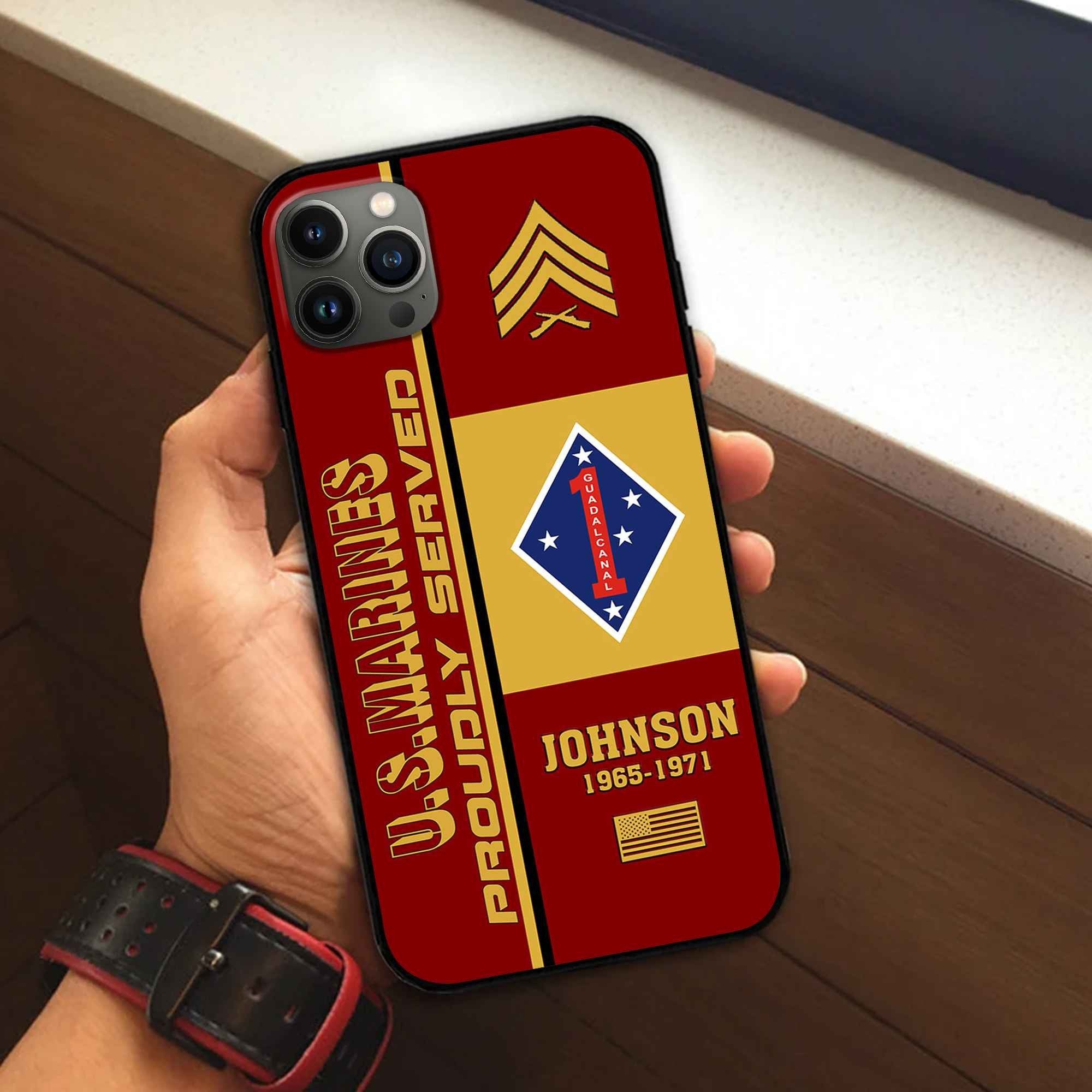 Premium Custom USMC Phone Case VPVC506903, Gifts For Marine Veteran, Best Gifts On Father's Day, Armed Forces Day, Independence Day, Veterans Day.