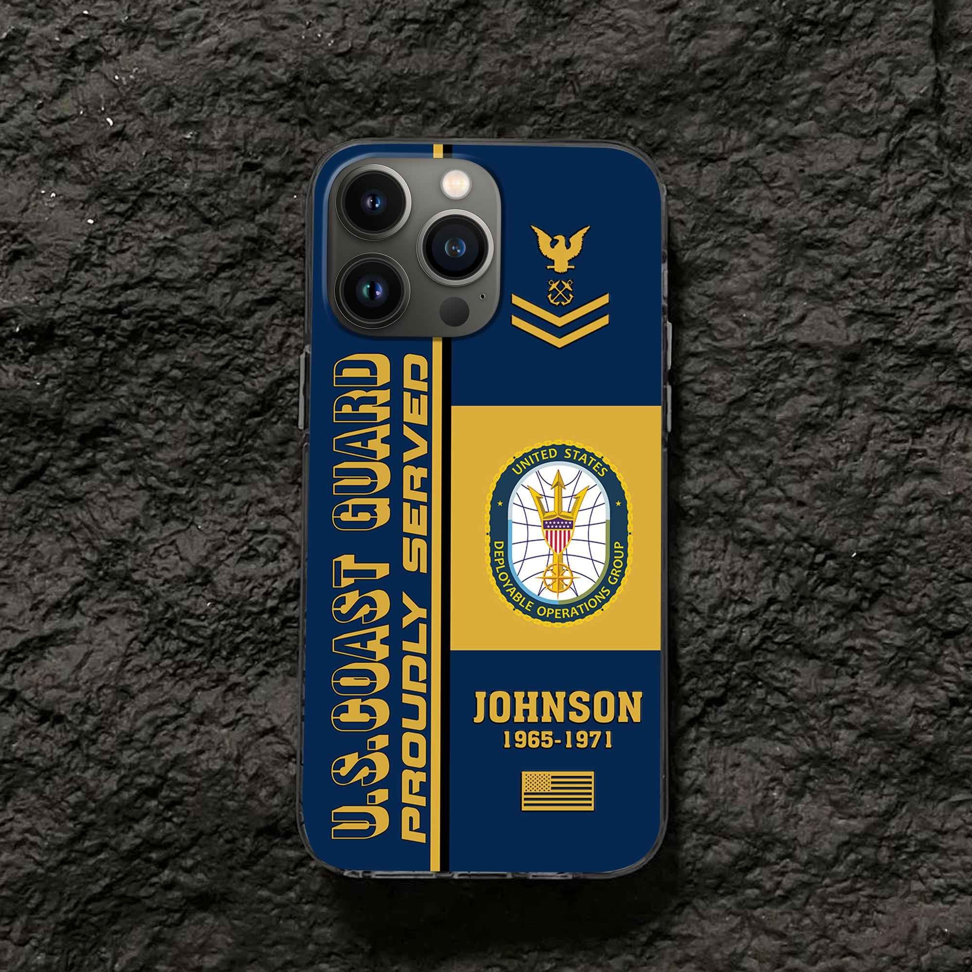 Premium Custom USCG Phone Case VPVC506905, Gifts For Coast Guard Veteran, Best Gifts On Father's Day, Armed Forces Day, Independence Day, Veterans Day.
