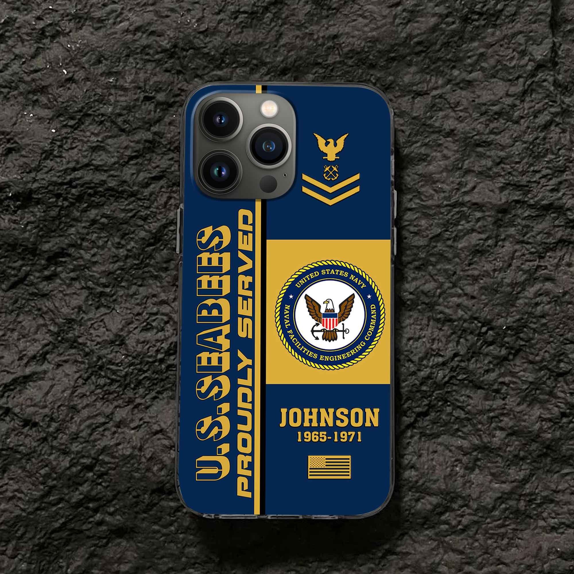 Premium Custom US Seabees Phone Case VPVC506909, Gifts For Seabees Veteran, Best Gifts On Father's Day, Armed Forces Day, Independence Day, Veterans Day.