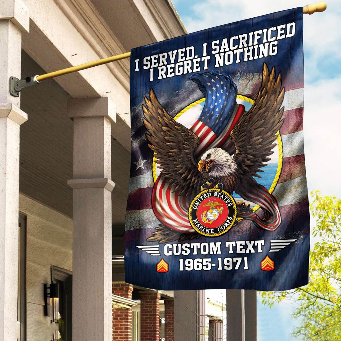 Premium Custom USMC Flag VPVC110603, Gift For Marine Veteran, American Flag, Patriotic Flag, Garden Flag, House Flag
