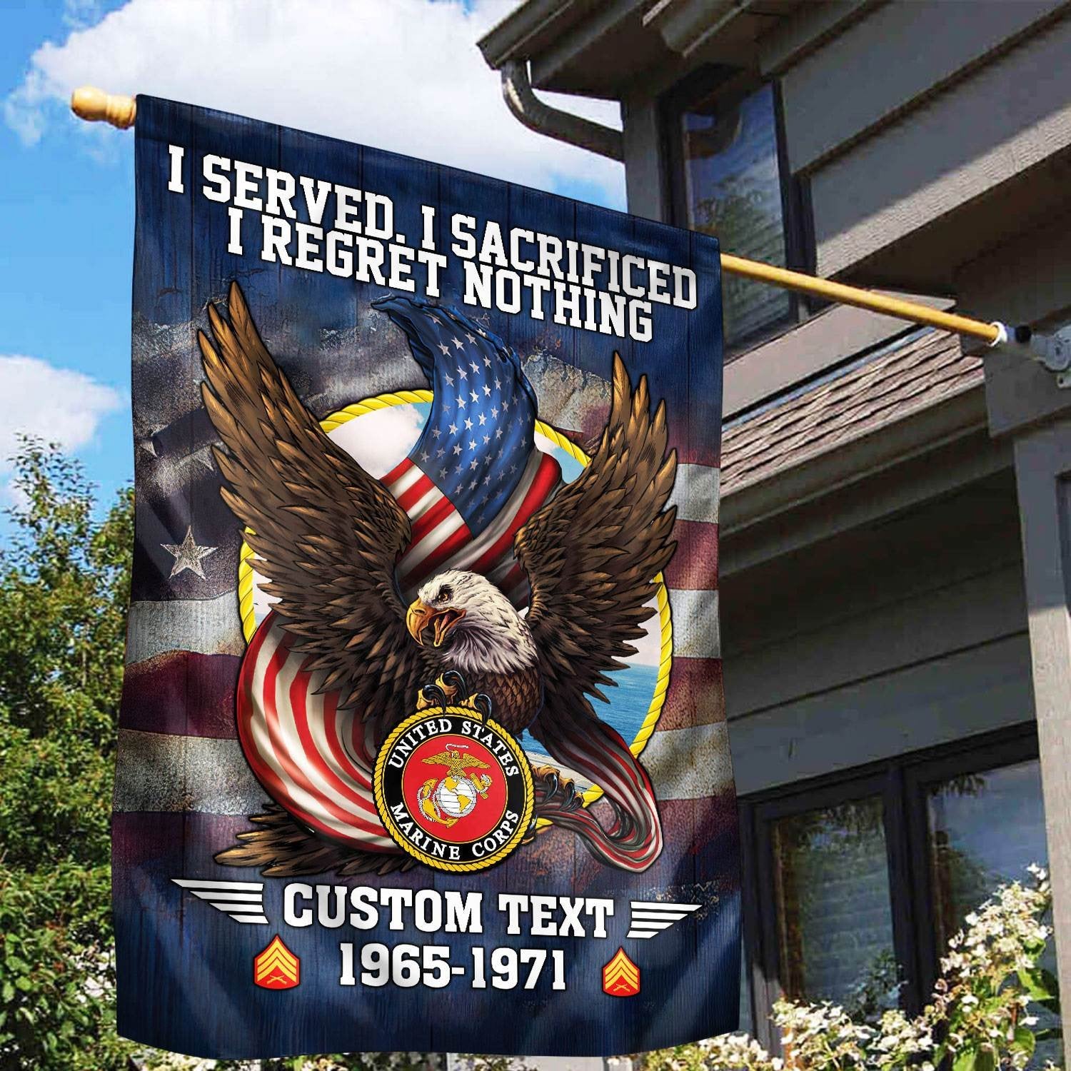 Premium Custom USMC Flag VPVC110603, Gift For Marine Veteran, American Flag, Patriotic Flag, Garden Flag, House Flag