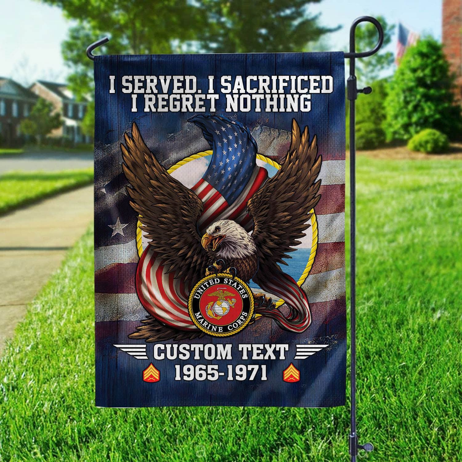 Premium Custom USMC Flag VPVC110603, Gift For Marine Veteran, American Flag, Patriotic Flag, Garden Flag, House Flag
