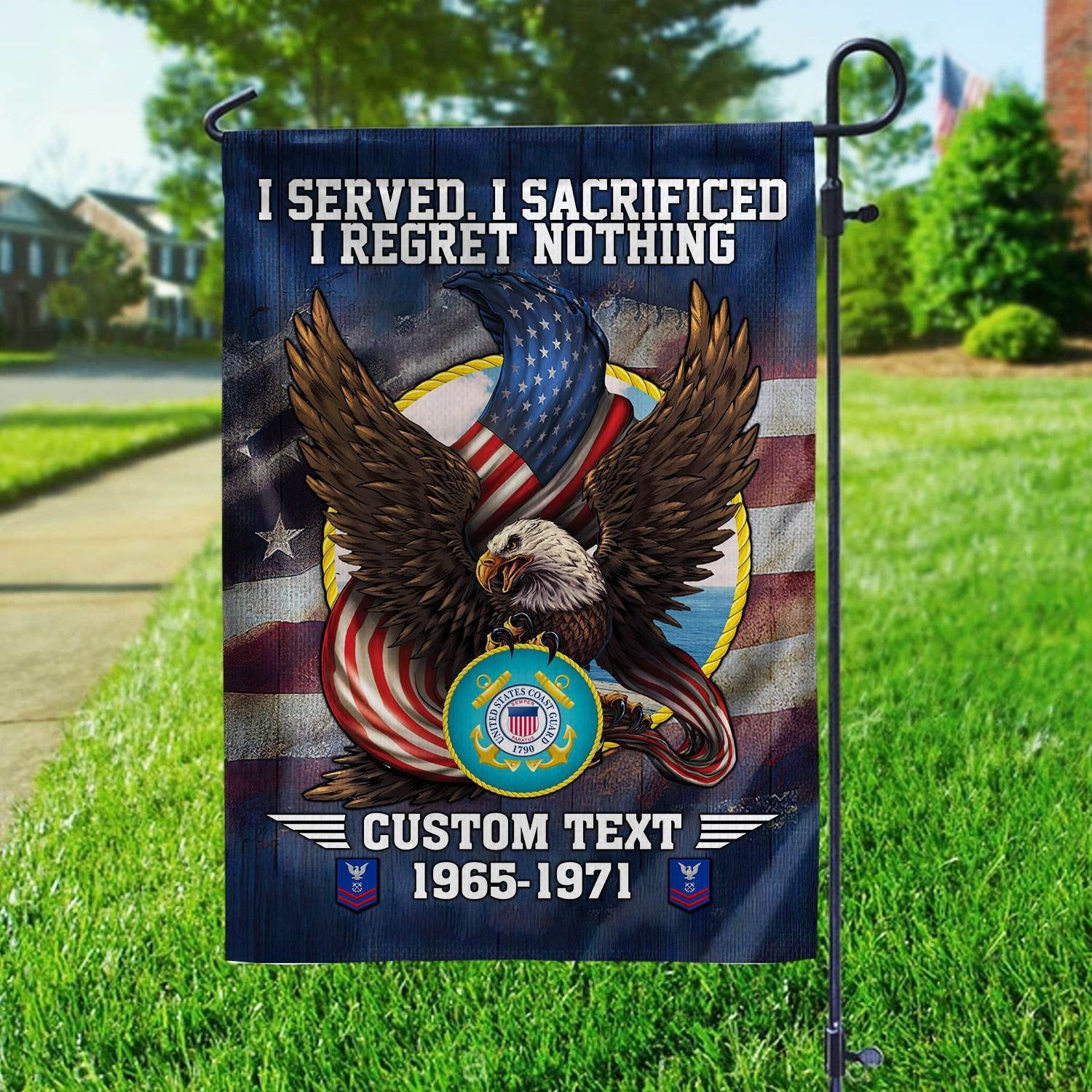 Premium Custom USCG Flag VPVC110605, Gift For Coast Guard Veteran, American Flag, Patriotic Flag, Garden Flag, House Flag