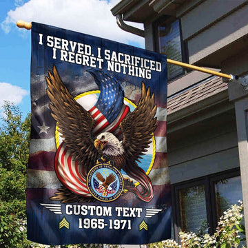 Premium Custom US Veteran Flag VPVC110607, Gift For US Veteran, American Flag, Patriotic Flag, Garden Flag, House Flag