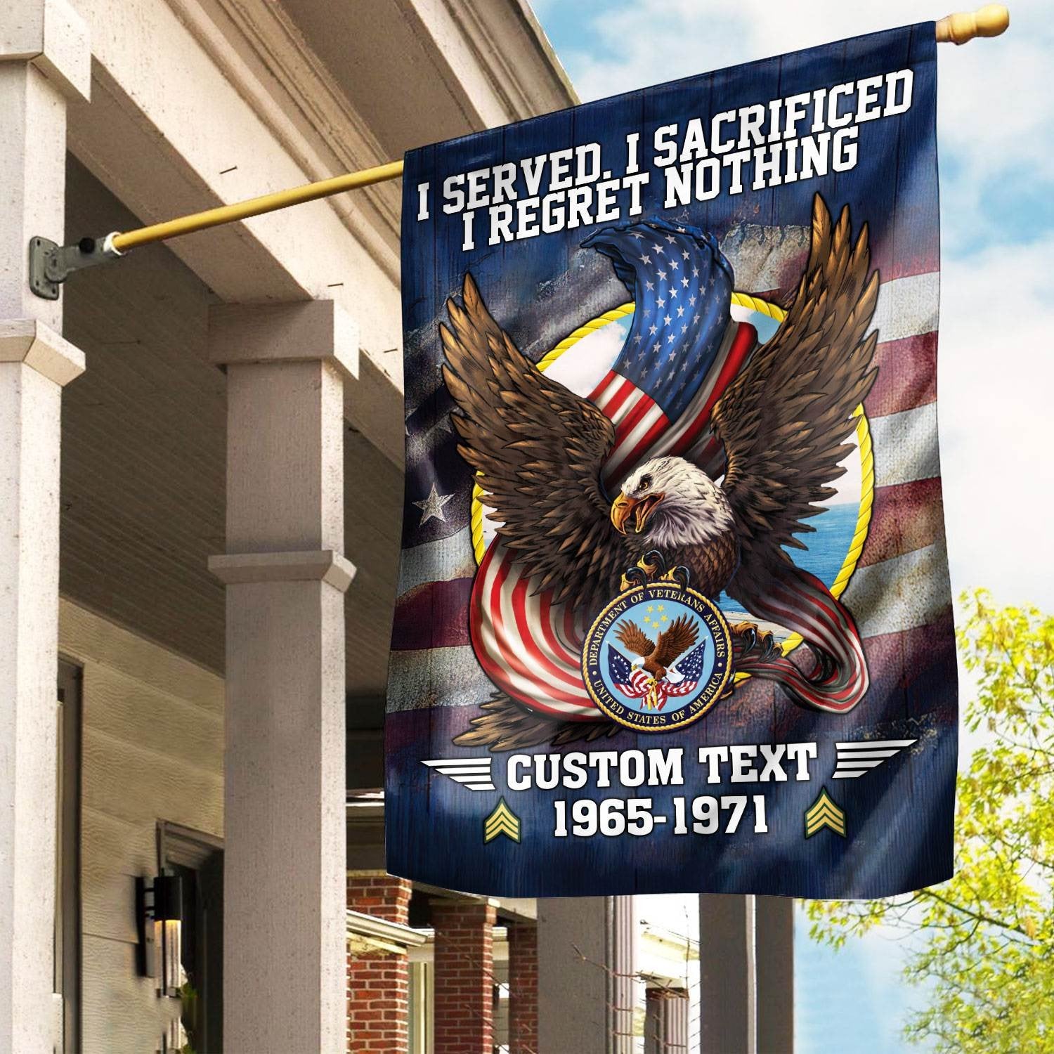 Premium Custom US Veteran Flag VPVC110607, Gift For US Veteran, American Flag, Patriotic Flag, Garden Flag, House Flag