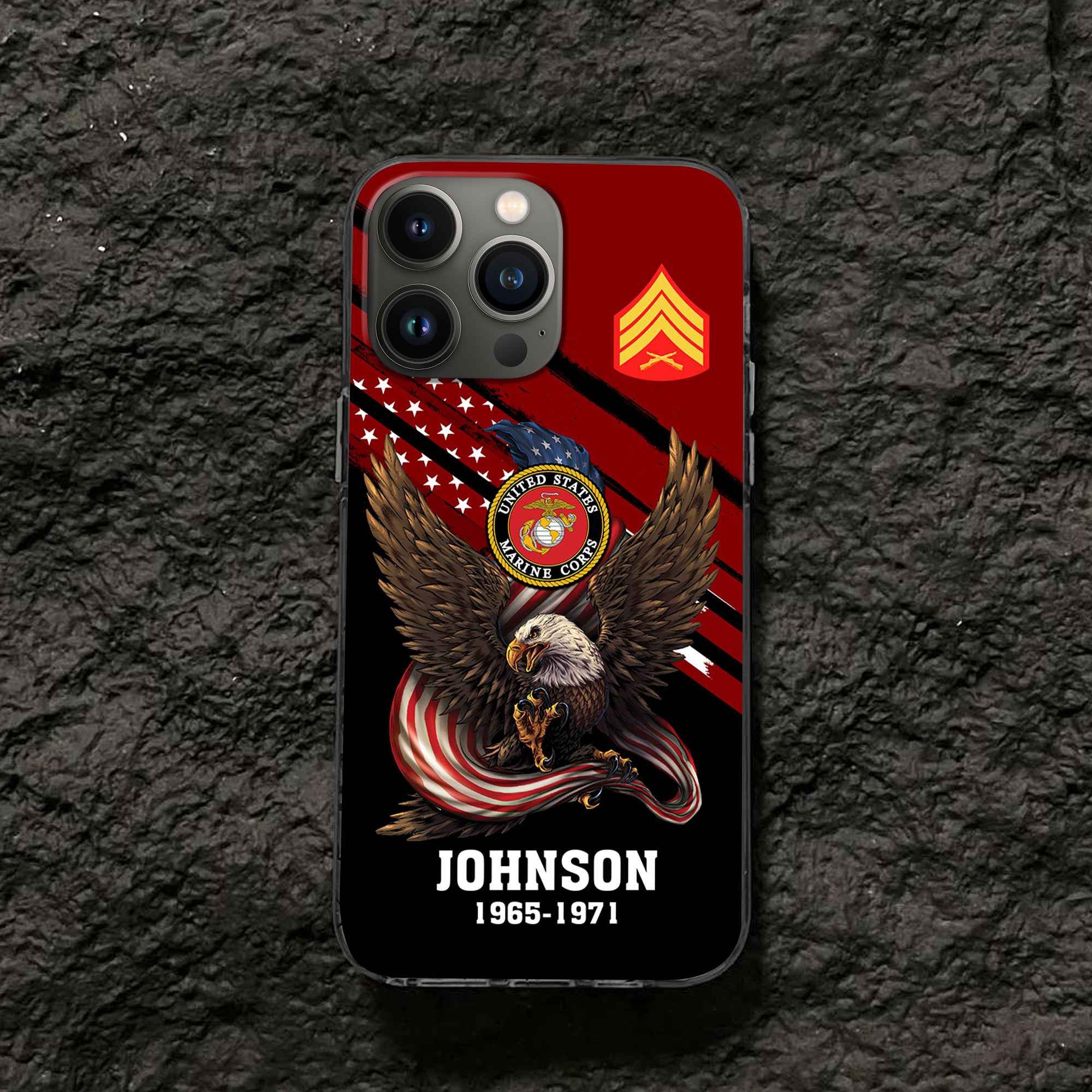 USMC Custom Phone Case VPVC507003, Gifts For Marine Veteran, Best Gifts On Father's Day, Armed Forces Day, Independence Day, Veterans Day.