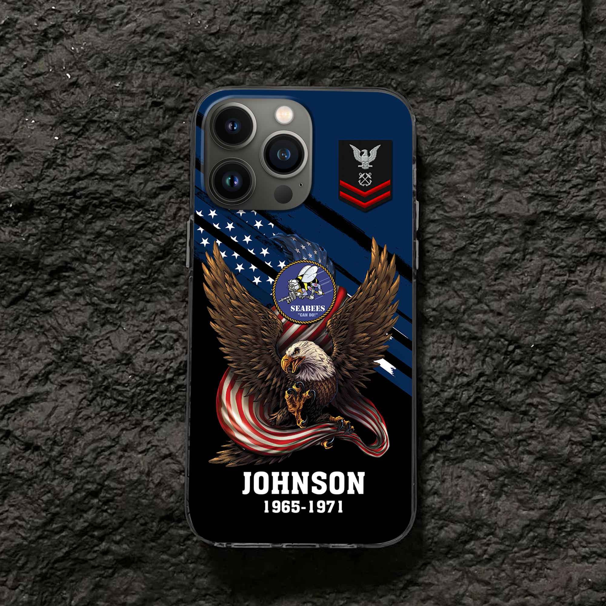 US Seabees Custom Phone Case VPVC507009, Gifts For Seabees Veteran, Best Gifts On Father's Day, Armed Forces Day, Independence Day, Veterans Day.