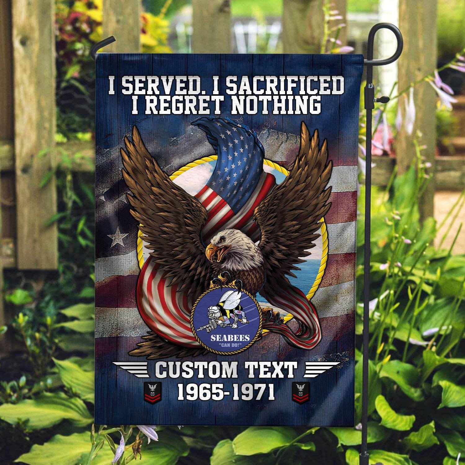 Premium Custom US Seabees Veteran Flag VPVC110609, Gift For Seabees Veteran, American Flag, Patriotic Flag, Garden Flag, House Flag