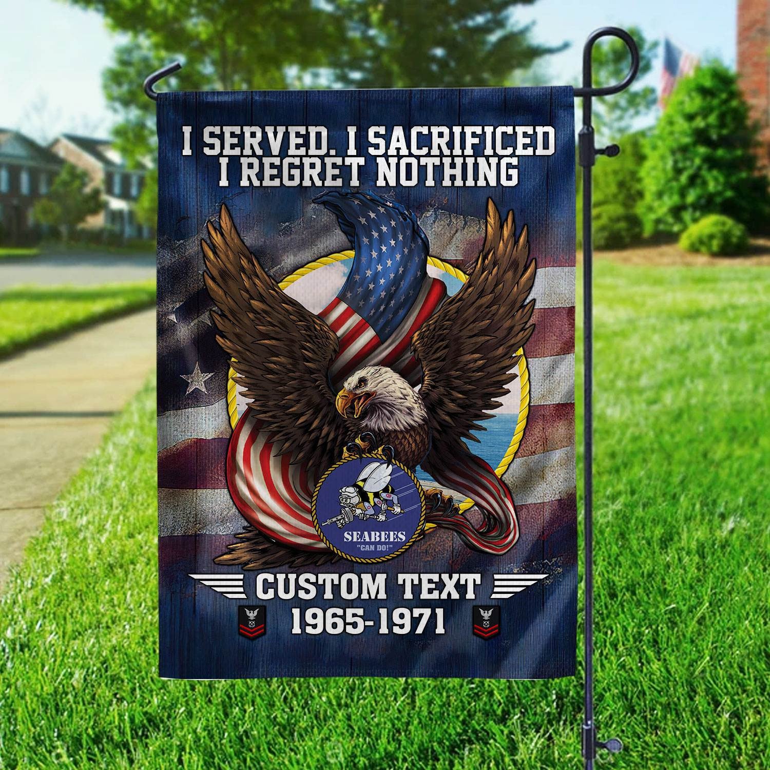 Premium Custom US Seabees Veteran Flag VPVC110609, Gift For Seabees Veteran, American Flag, Patriotic Flag, Garden Flag, House Flag