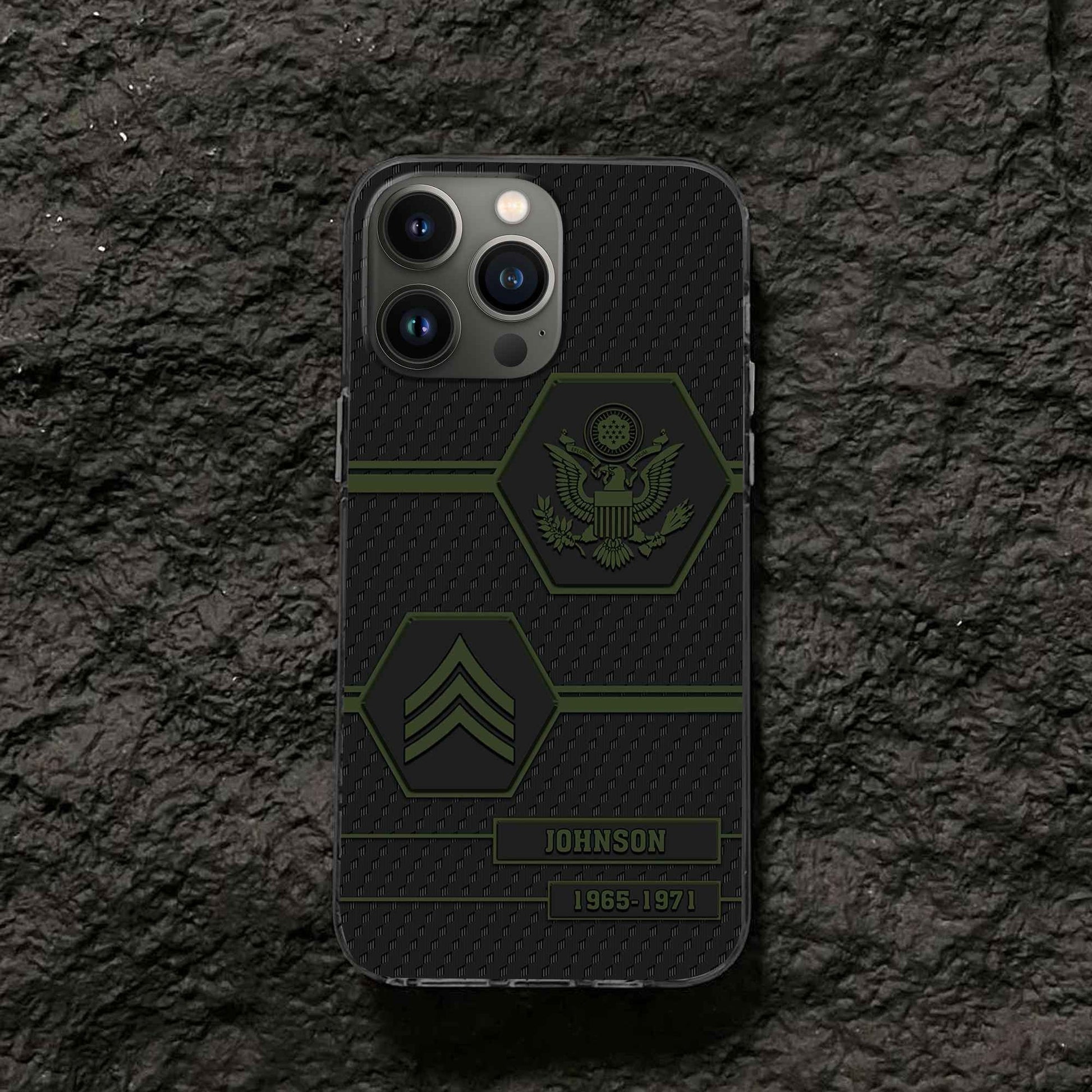 Premium US Army Phone Case VPVC507101, Custom Name, Rank, Year, Gifts For Army Veteran, Best Gifts On Father's Day, Armed Forces Day, Independence Day, Veterans Day.