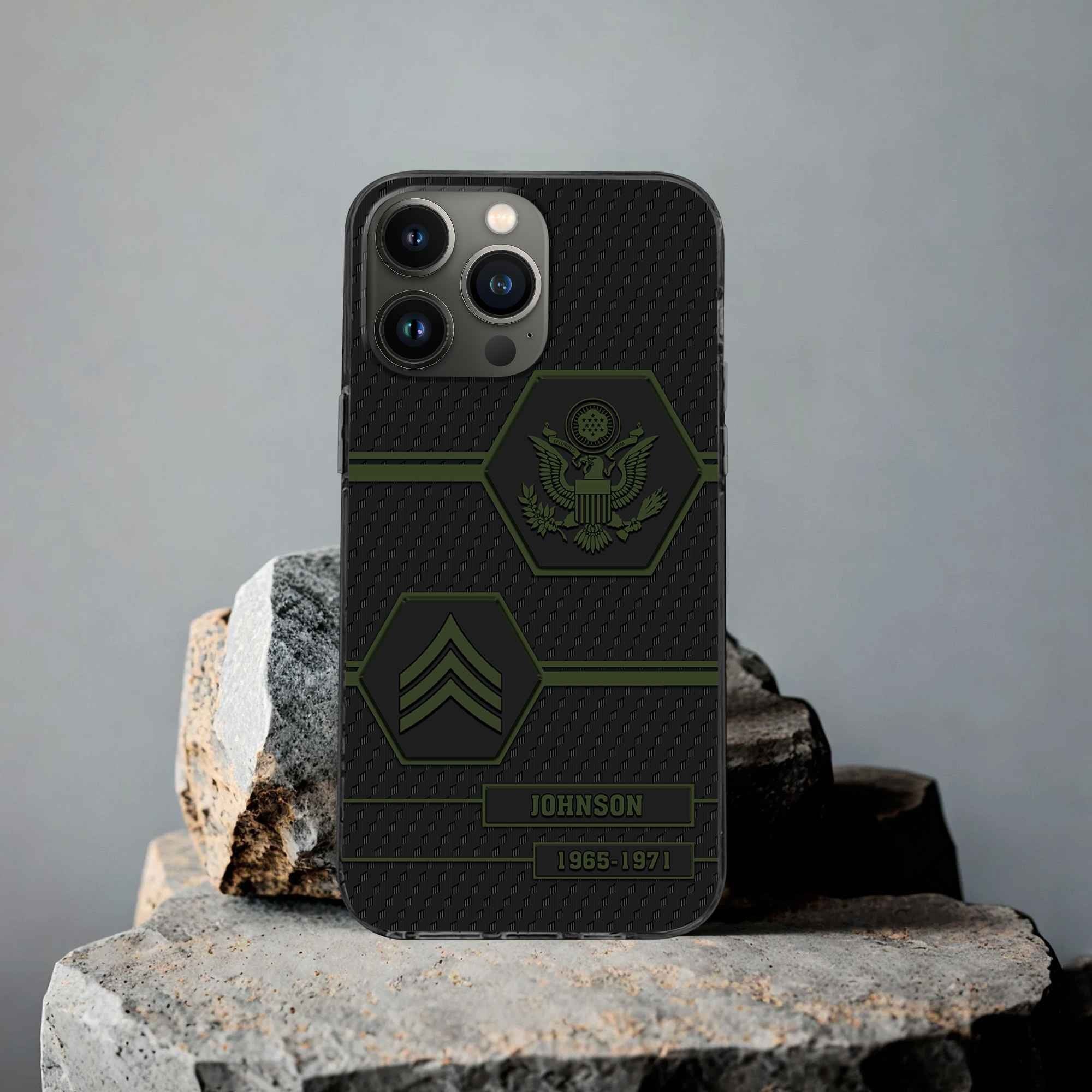 Premium US Army Phone Case VPVC507101, Custom Name, Rank, Year, Gifts For Army Veteran, Best Gifts On Father's Day, Armed Forces Day, Independence Day, Veterans Day.