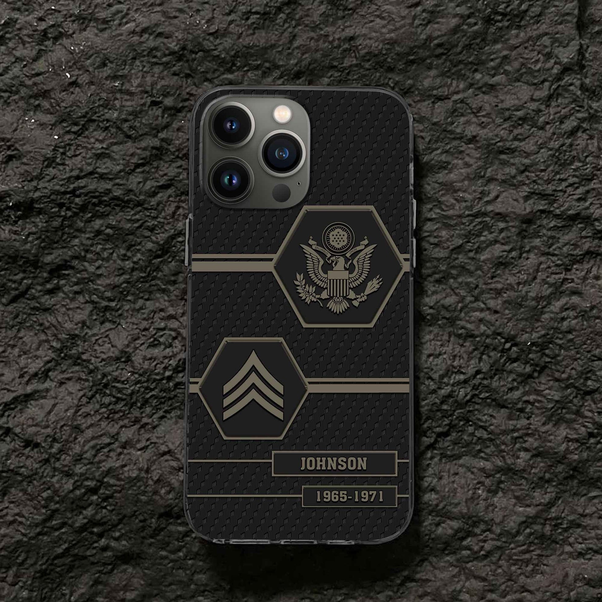 Premium US Army Phone Case VPVC507110, Custom Name, Rank, Year, Gifts For Army Veteran, Best Gifts On Father's Day, Armed Forces Day, Independence Day, Veterans Day.