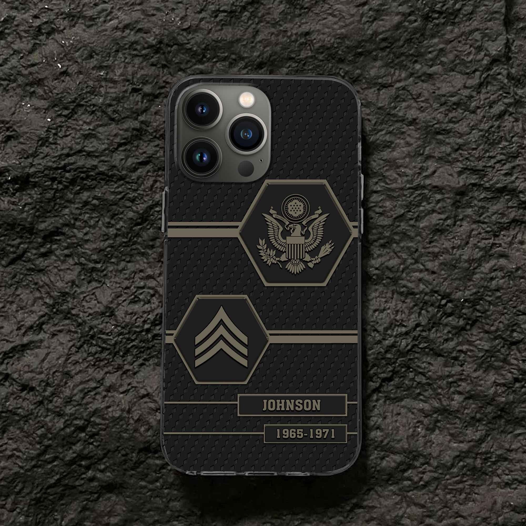 Premium US Army Phone Case VPVC507110, Custom Name, Rank, Year, Gifts For Army Veteran, Best Gifts On Father's Day, Armed Forces Day, Independence Day, Veterans Day.